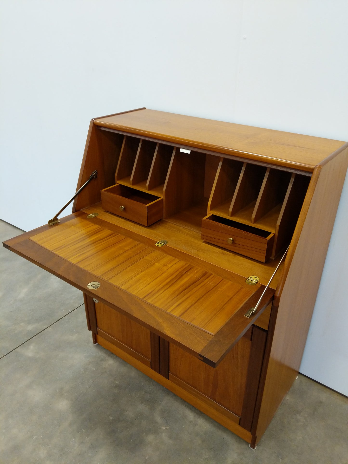 Vintage Mid Century Modern Teak Secretary Desk by Jentique
