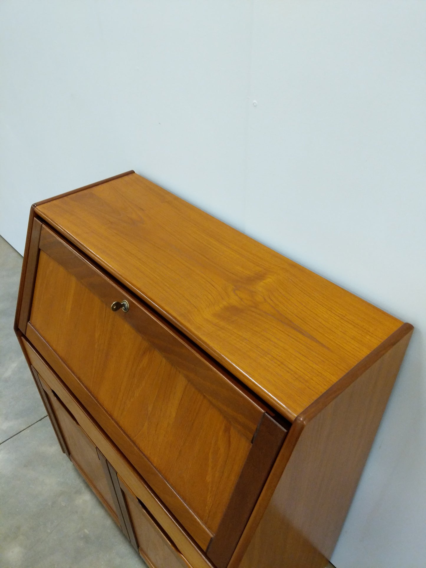 Vintage Mid Century Modern Teak Secretary Desk by Jentique