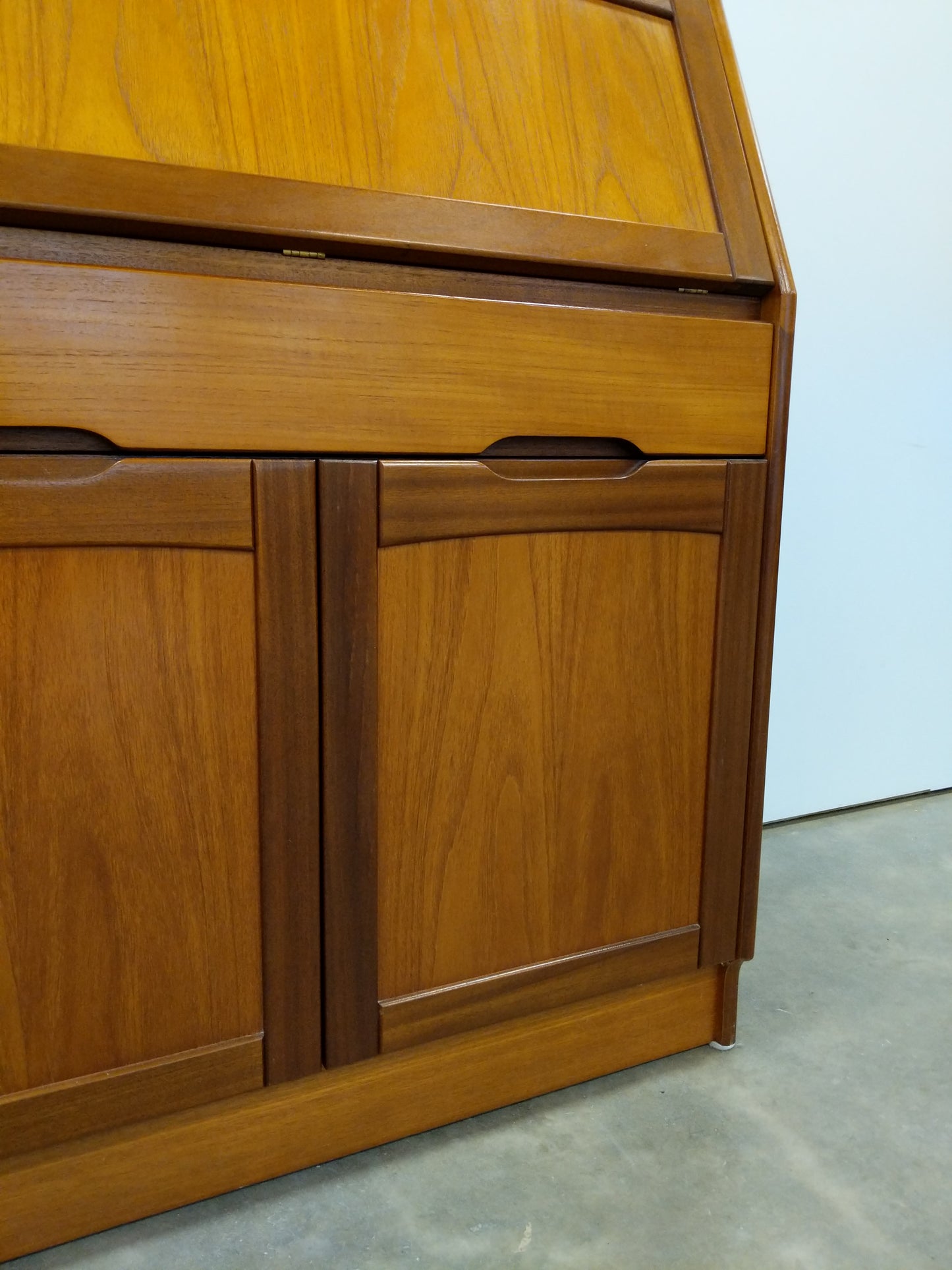 Vintage Mid Century Modern Teak Secretary Desk by Jentique