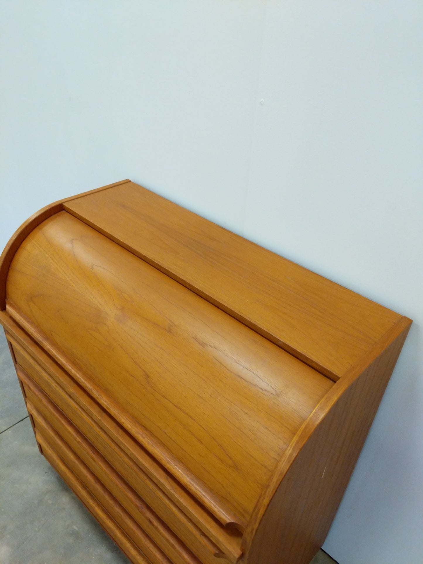 Vintage Mid Century Modern Teak Secretary Desk