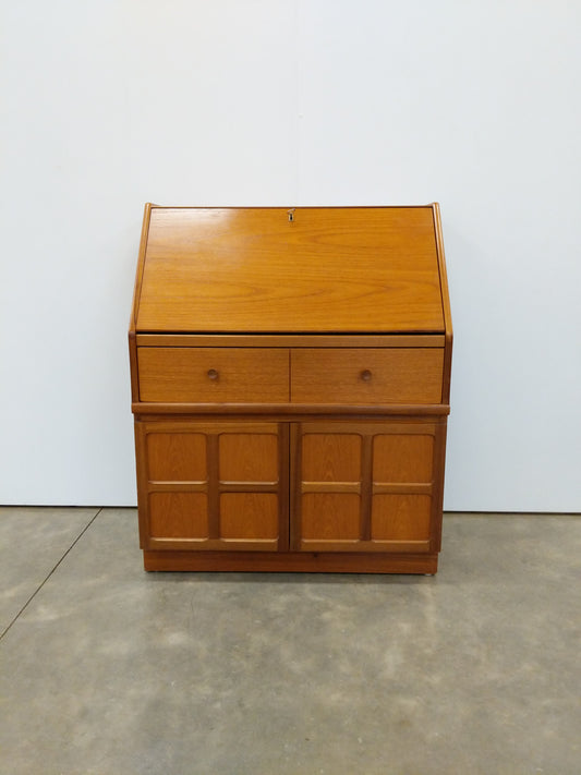 Vintage Mid Century Modern Teak Secretary Desk by Nathan