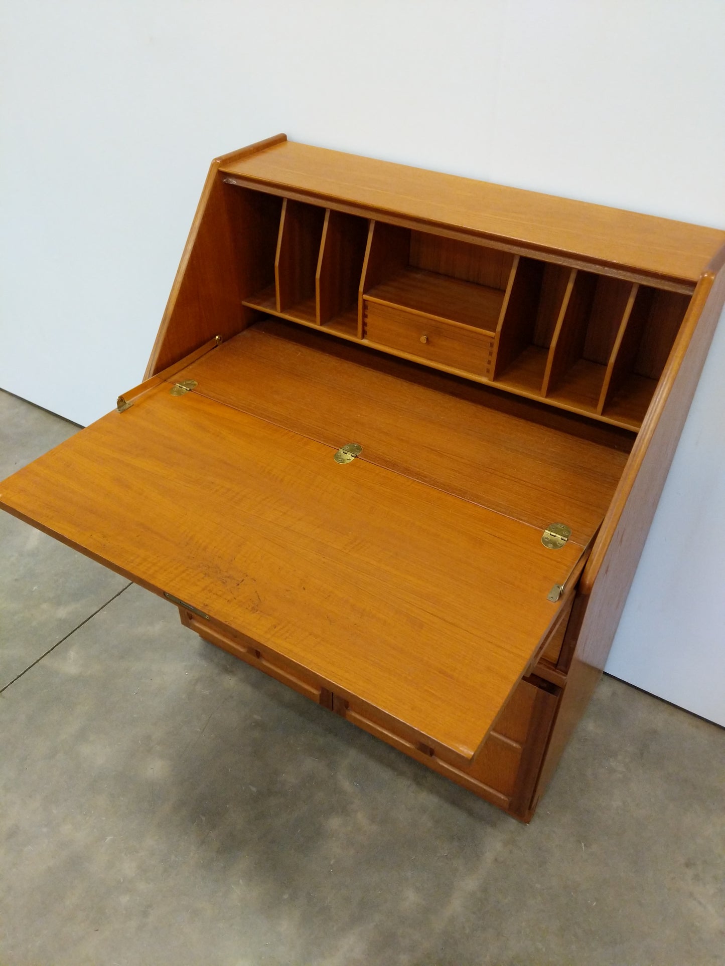 Vintage Mid Century Modern Teak Secretary Desk by Nathan