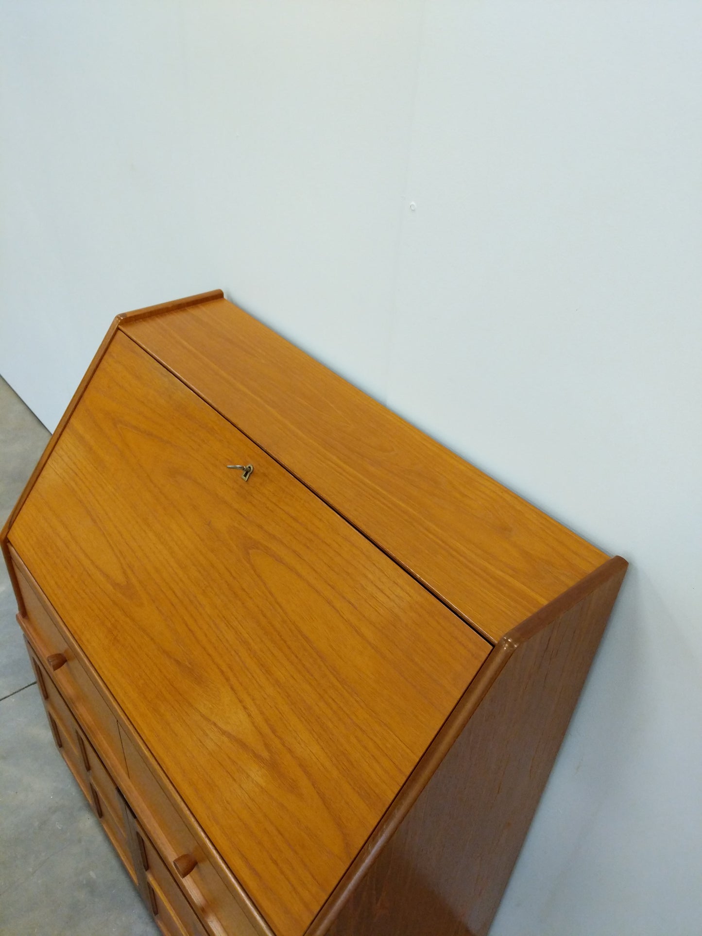 Vintage Mid Century Modern Teak Secretary Desk by Nathan