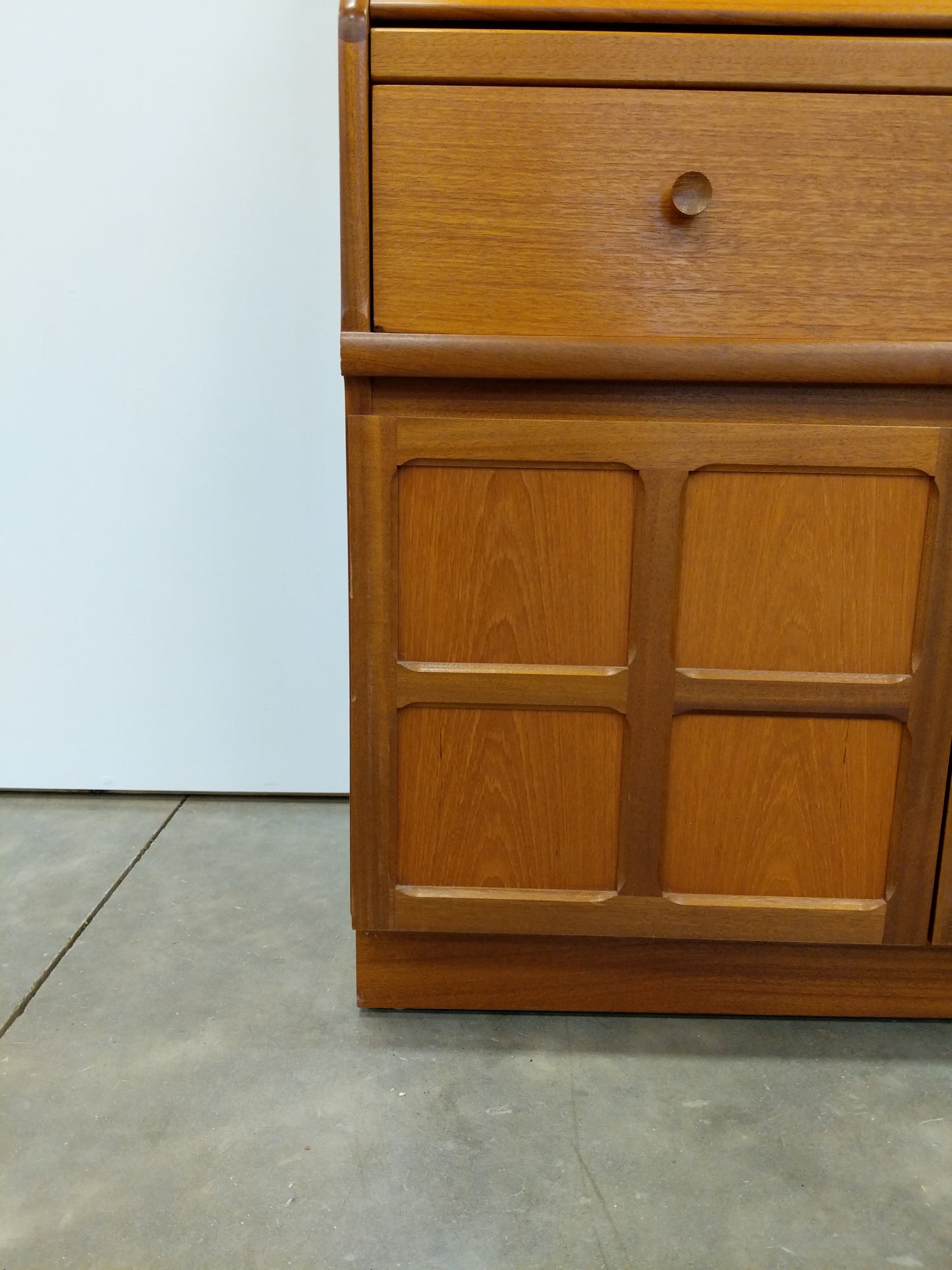 Vintage Mid Century Modern Teak Secretary Desk by Nathan