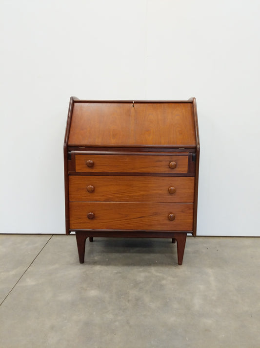 Vintage Mid Century Modern Teak Secretary Desk by Younger
