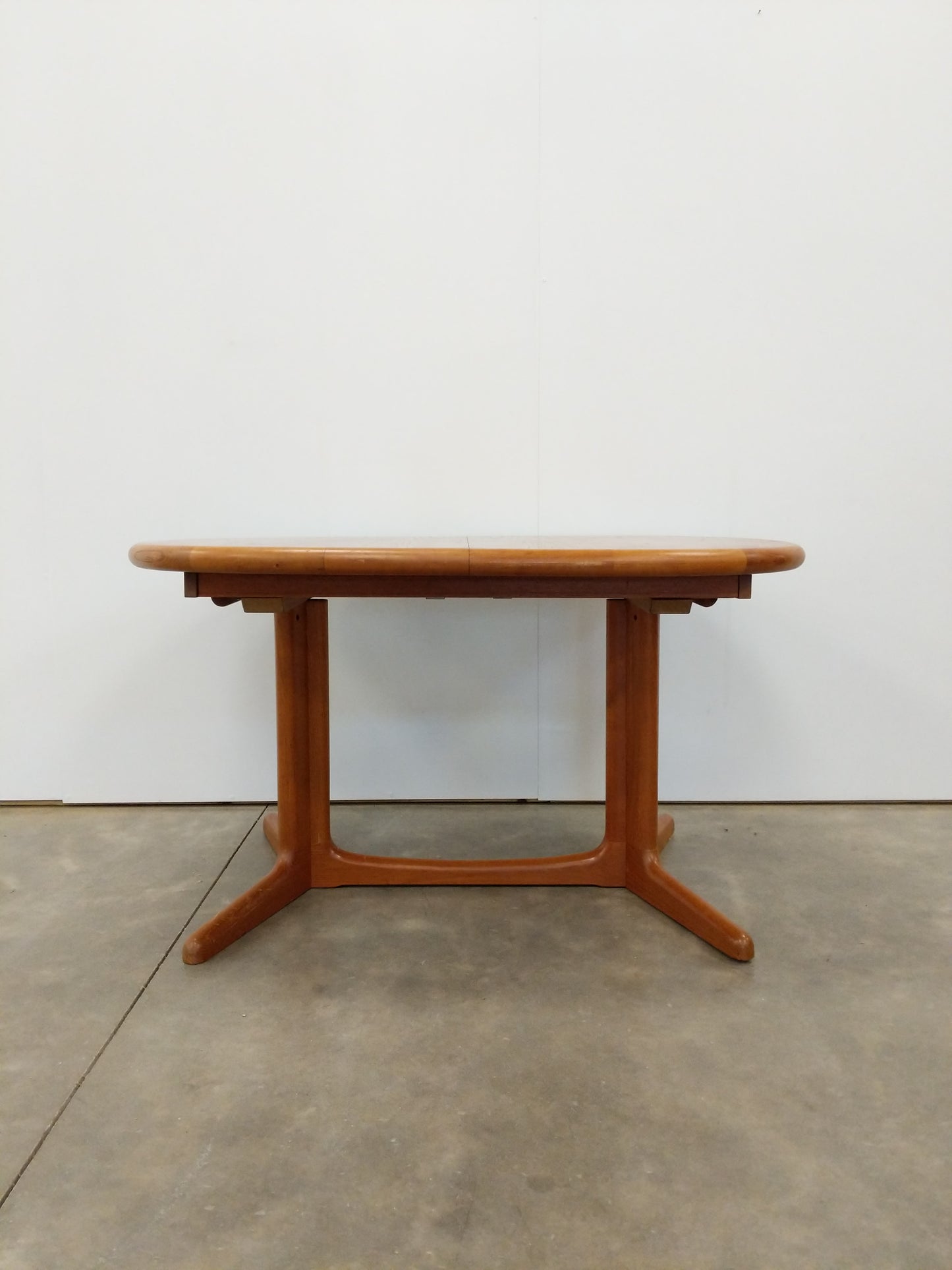 Vintage Danish Modern Teak Extendable Dining Table by E. Valentinsen