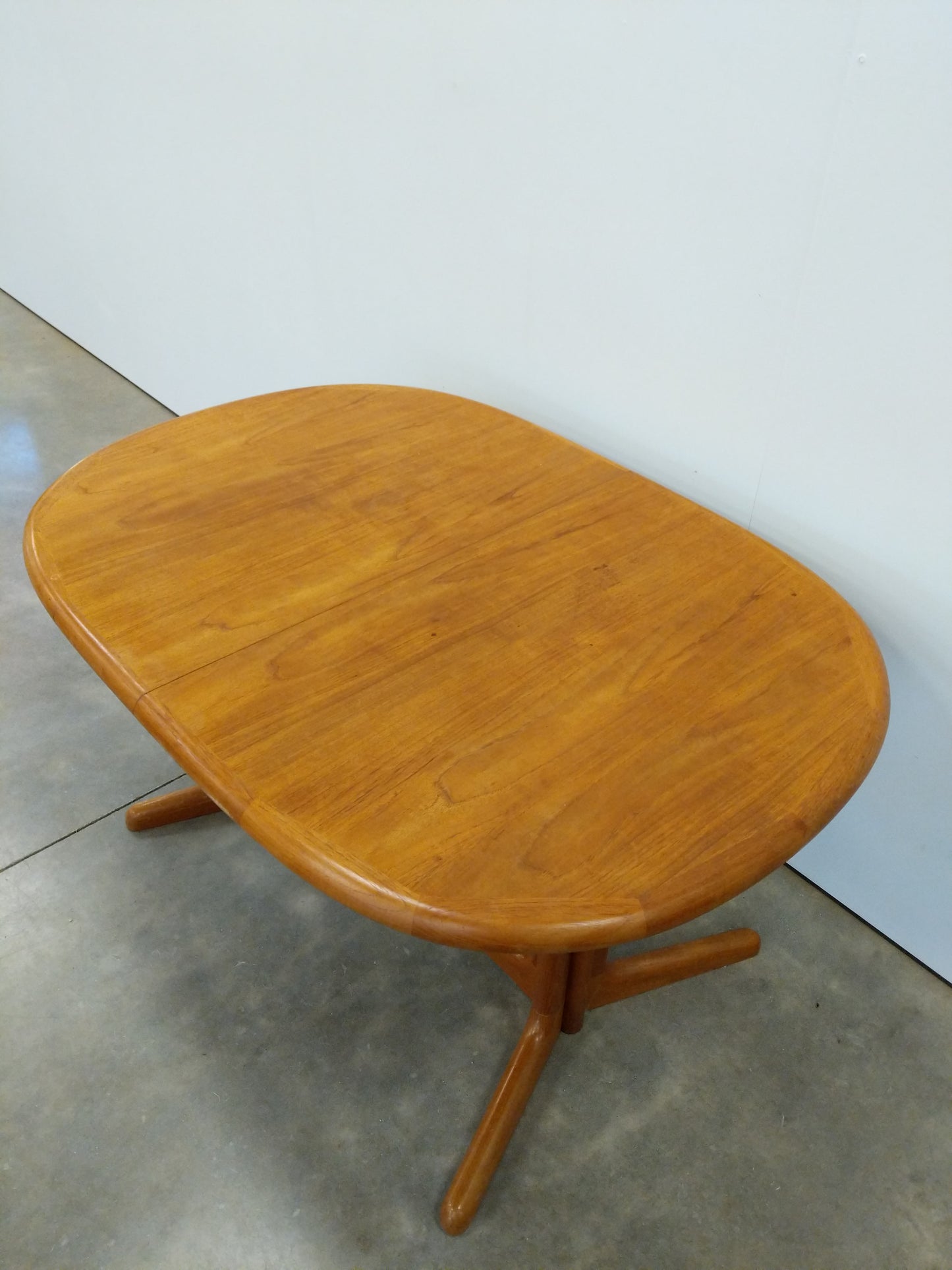 Vintage Danish Modern Teak Extendable Dining Table by E. Valentinsen