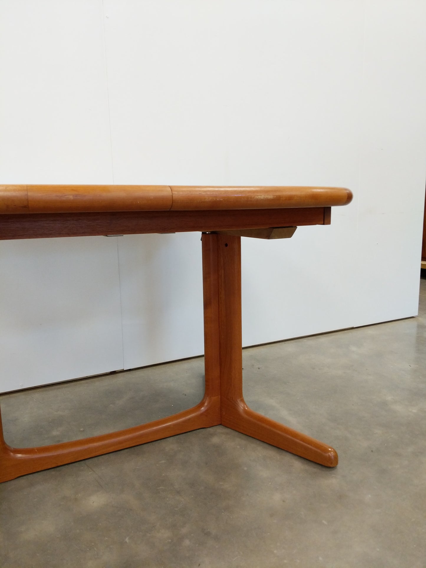 Vintage Danish Modern Teak Extendable Dining Table by E. Valentinsen