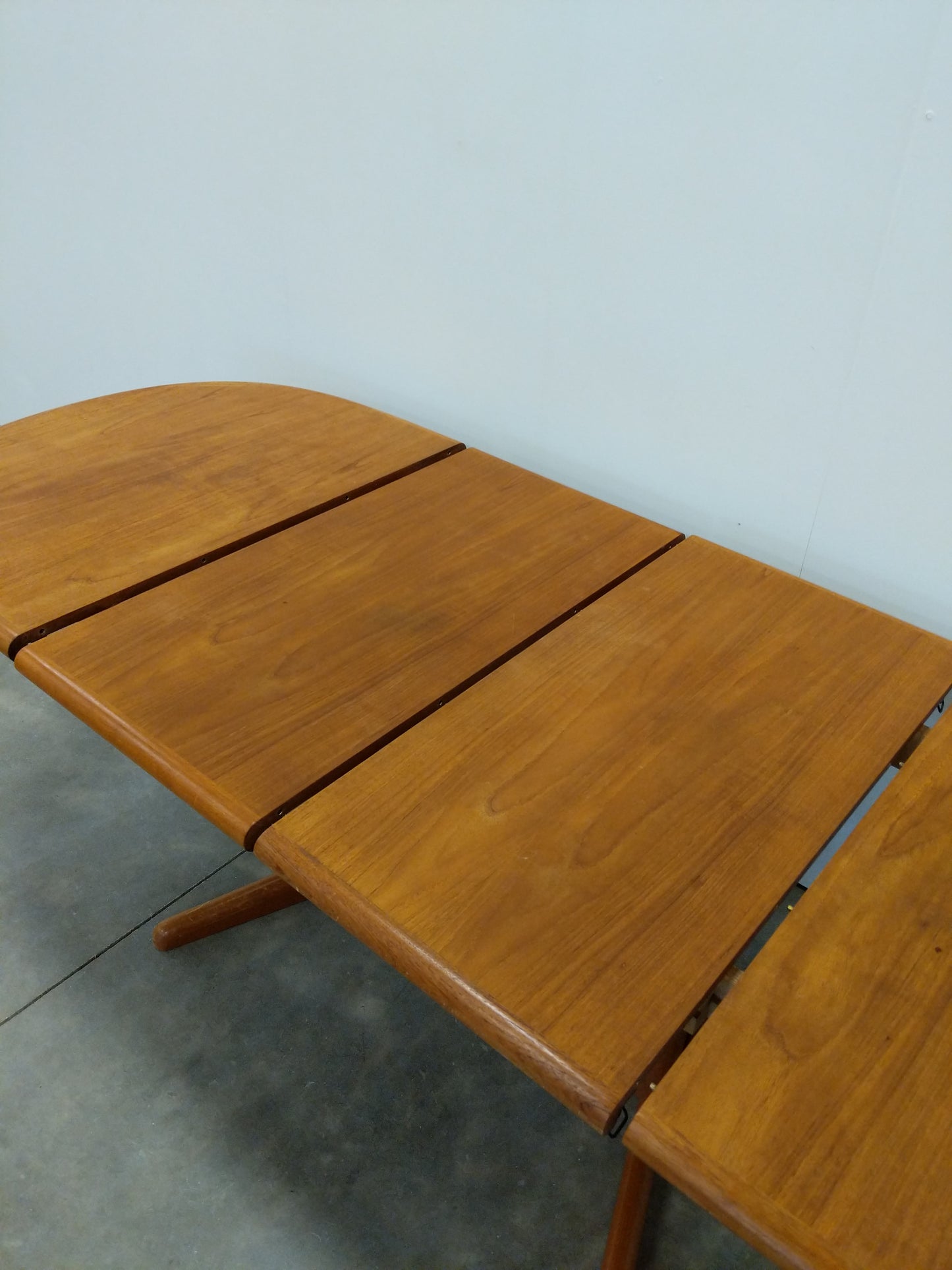 Vintage Danish Modern Teak Extendable Dining Table by E. Valentinsen
