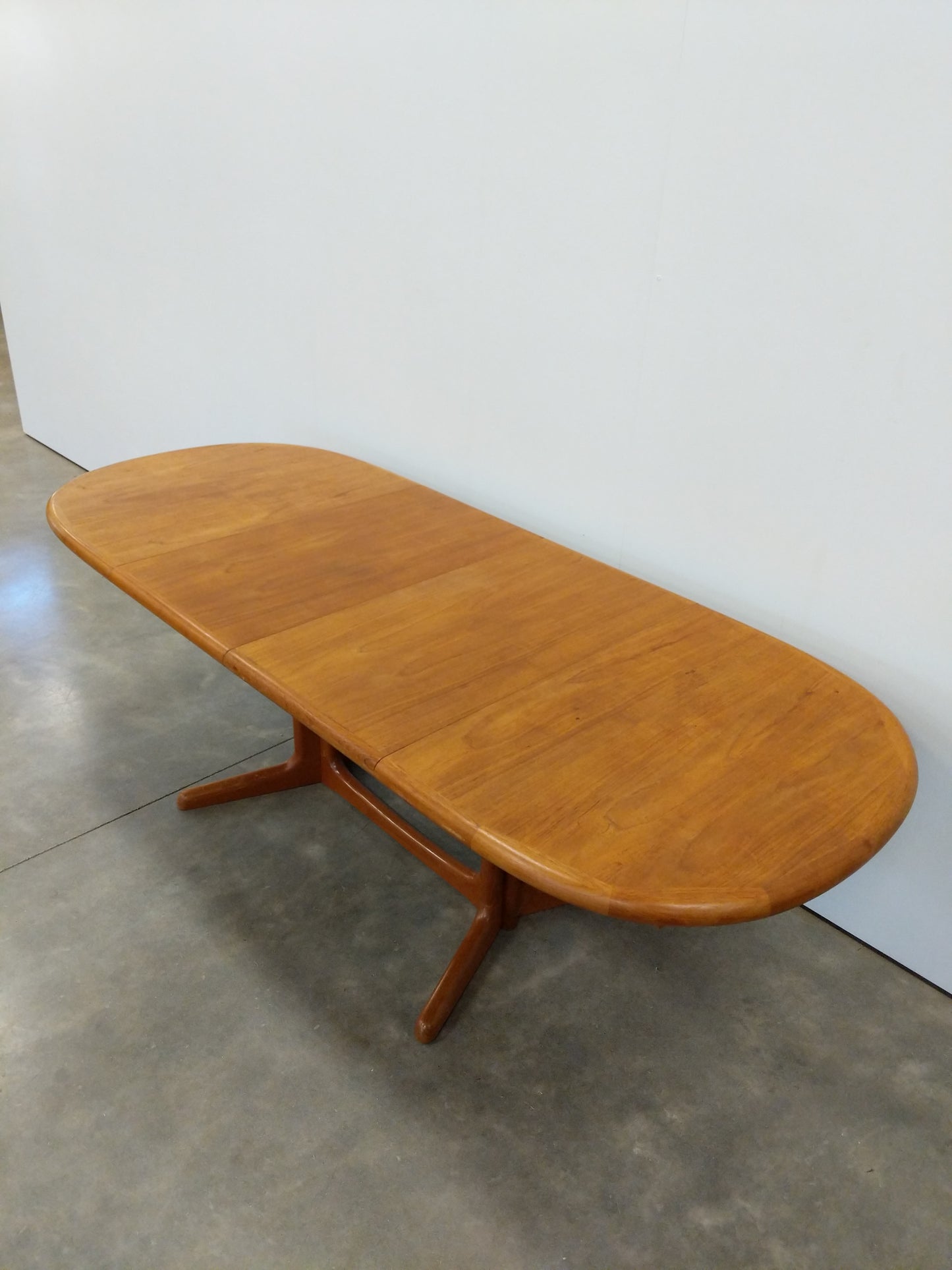 Vintage Danish Modern Teak Extendable Dining Table by E. Valentinsen