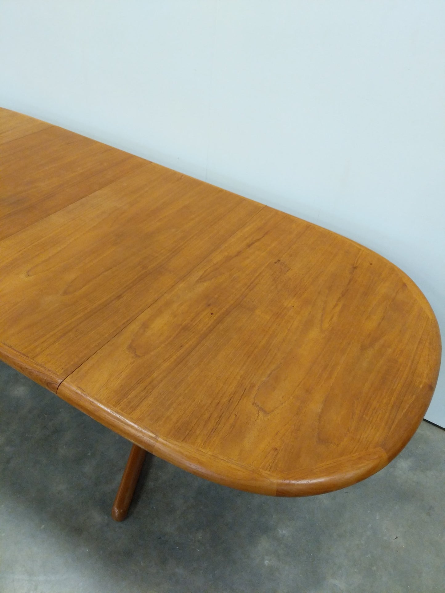 Vintage Danish Modern Teak Extendable Dining Table by E. Valentinsen