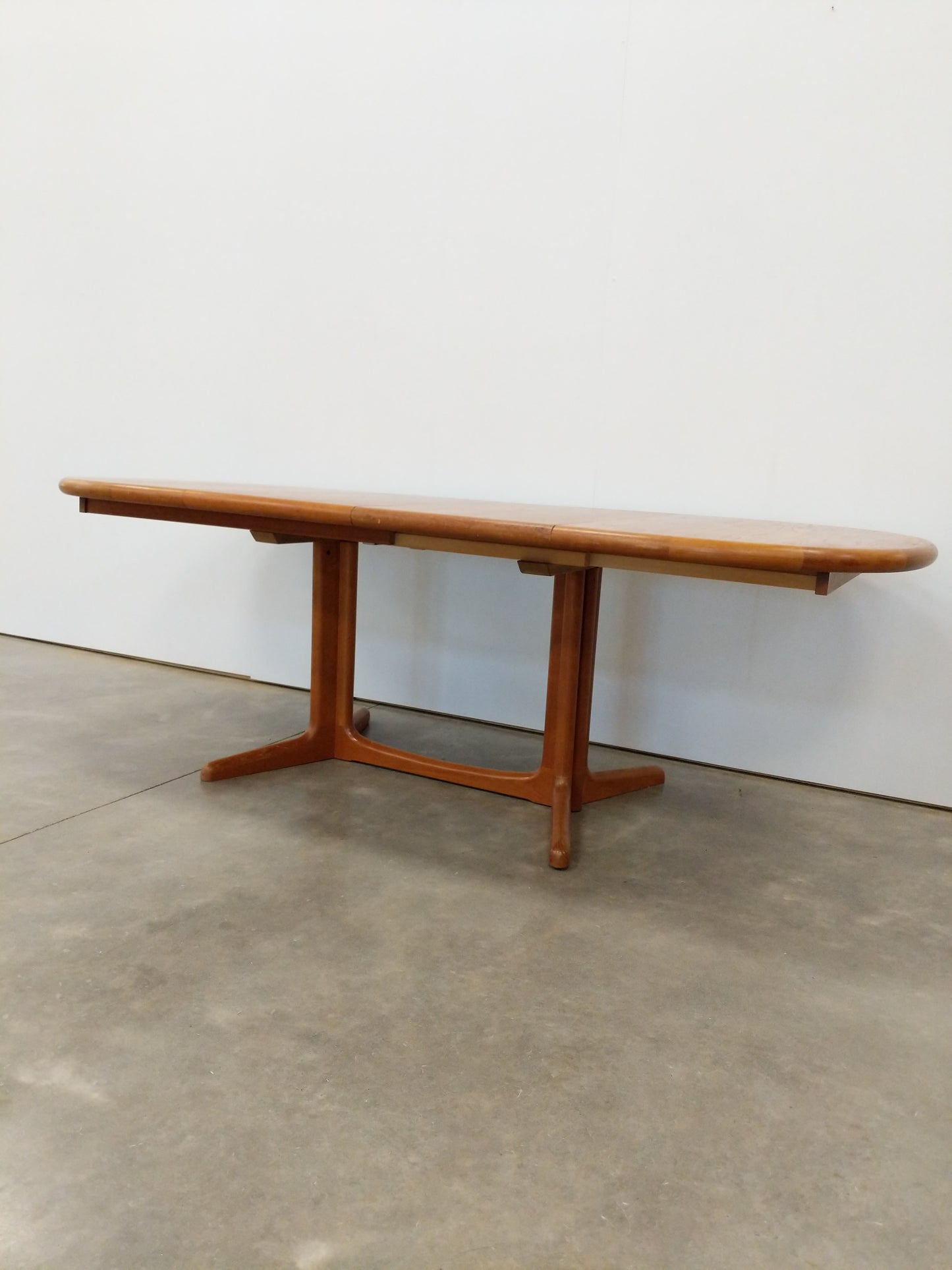 Vintage Danish Modern Teak Extendable Dining Table by E. Valentinsen