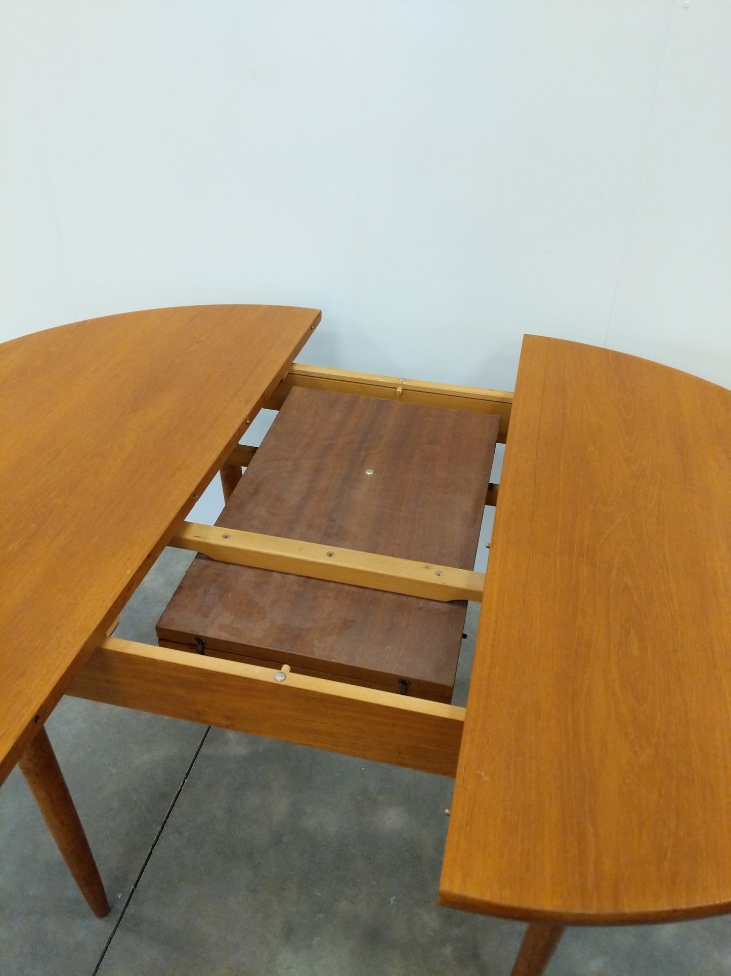 Vintage Mid Century Modern Teak Extendable Dining Table