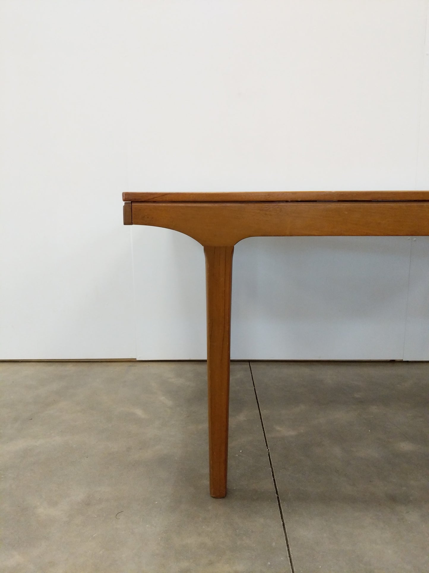 Vintage Mid Century Modern Teak Extendable Dining Table by Nathan