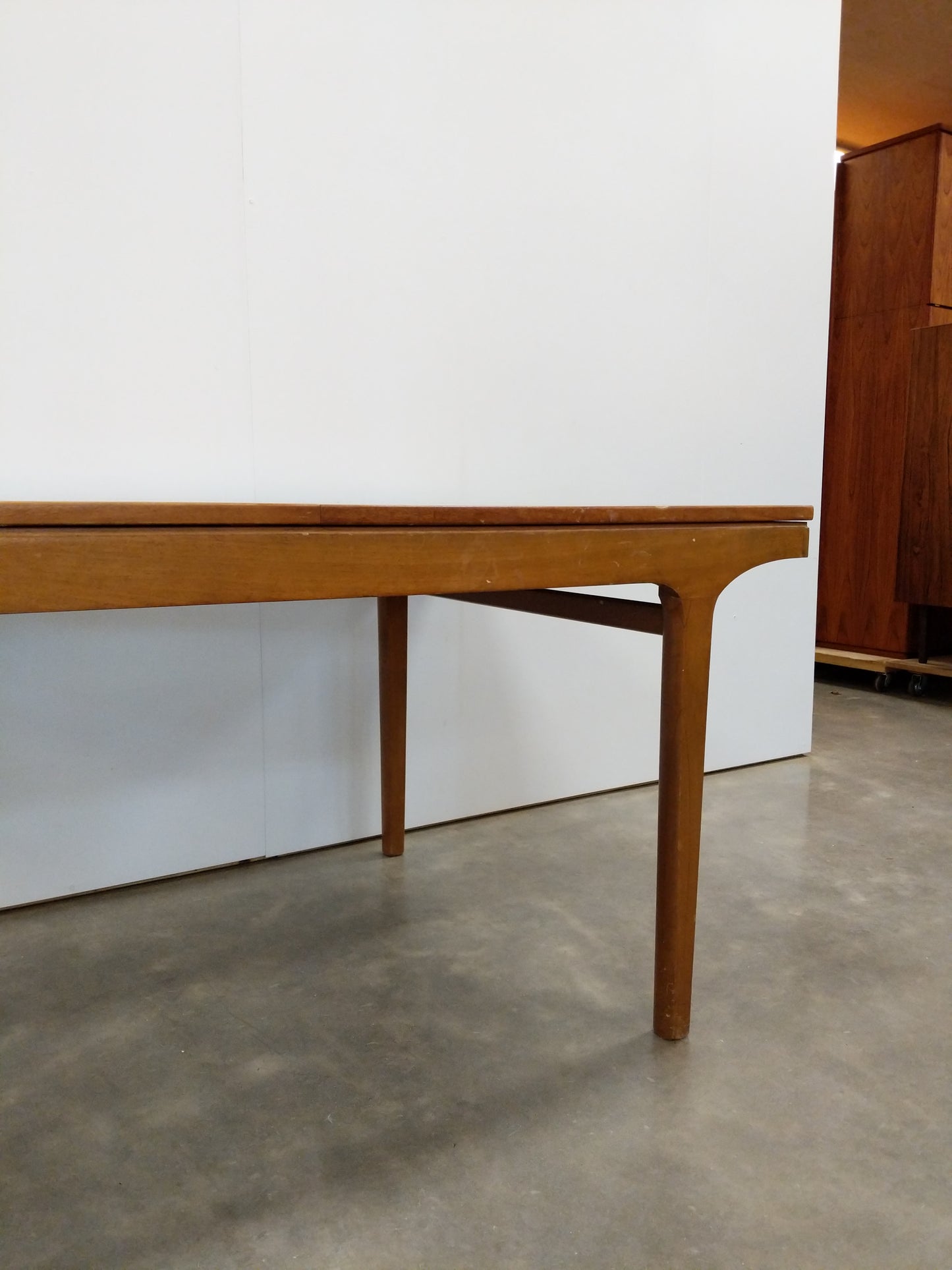 Vintage Mid Century Modern Teak Extendable Dining Table by Nathan