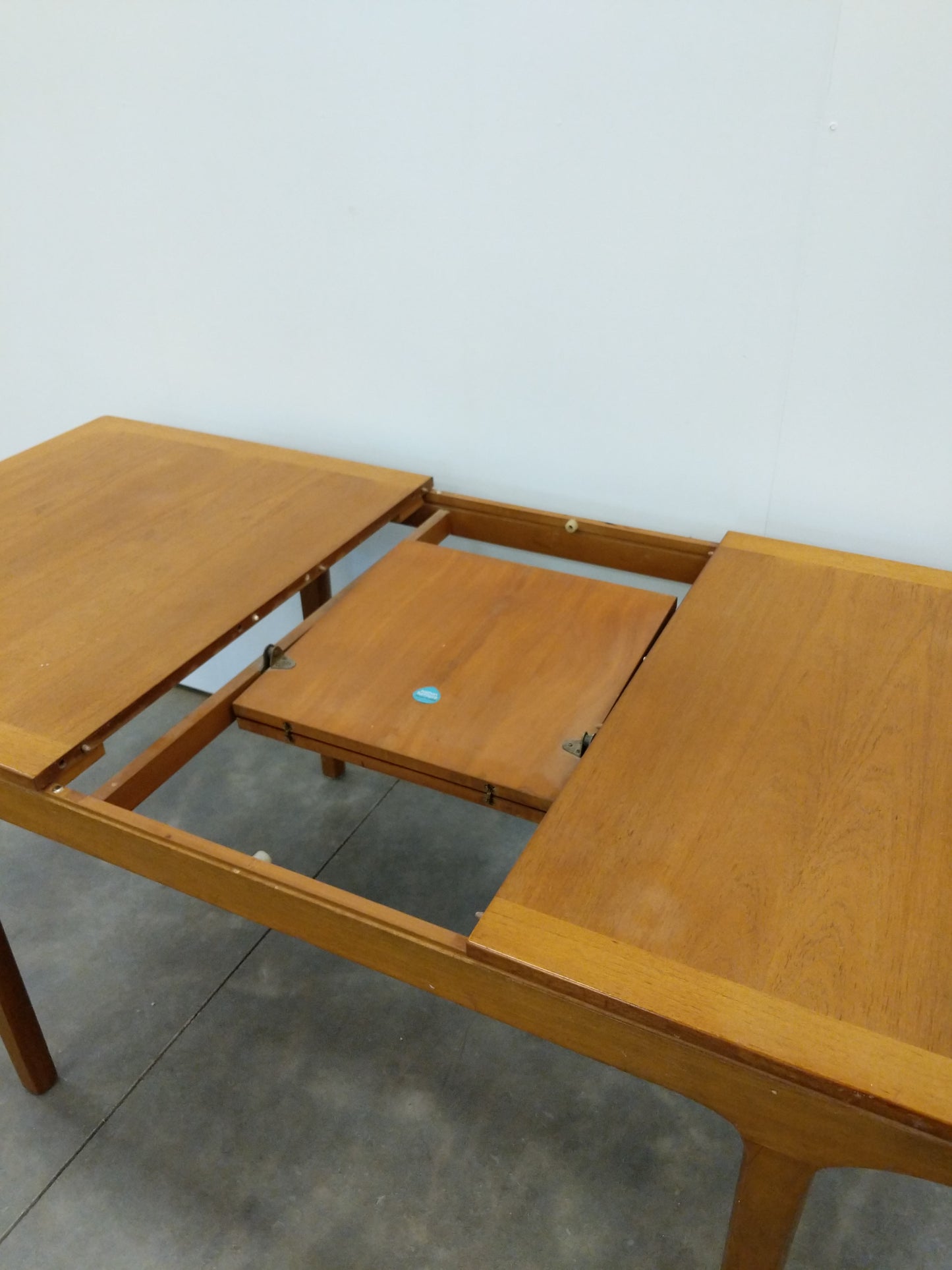 Vintage Mid Century Modern Teak Extendable Dining Table by Nathan