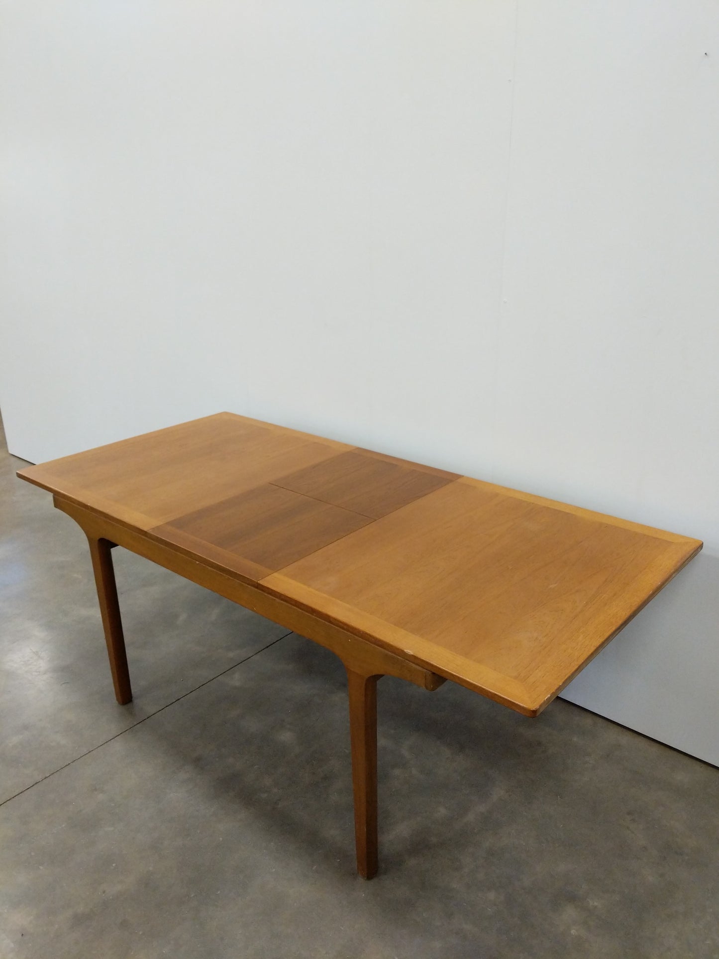 Vintage Mid Century Modern Teak Extendable Dining Table by Nathan