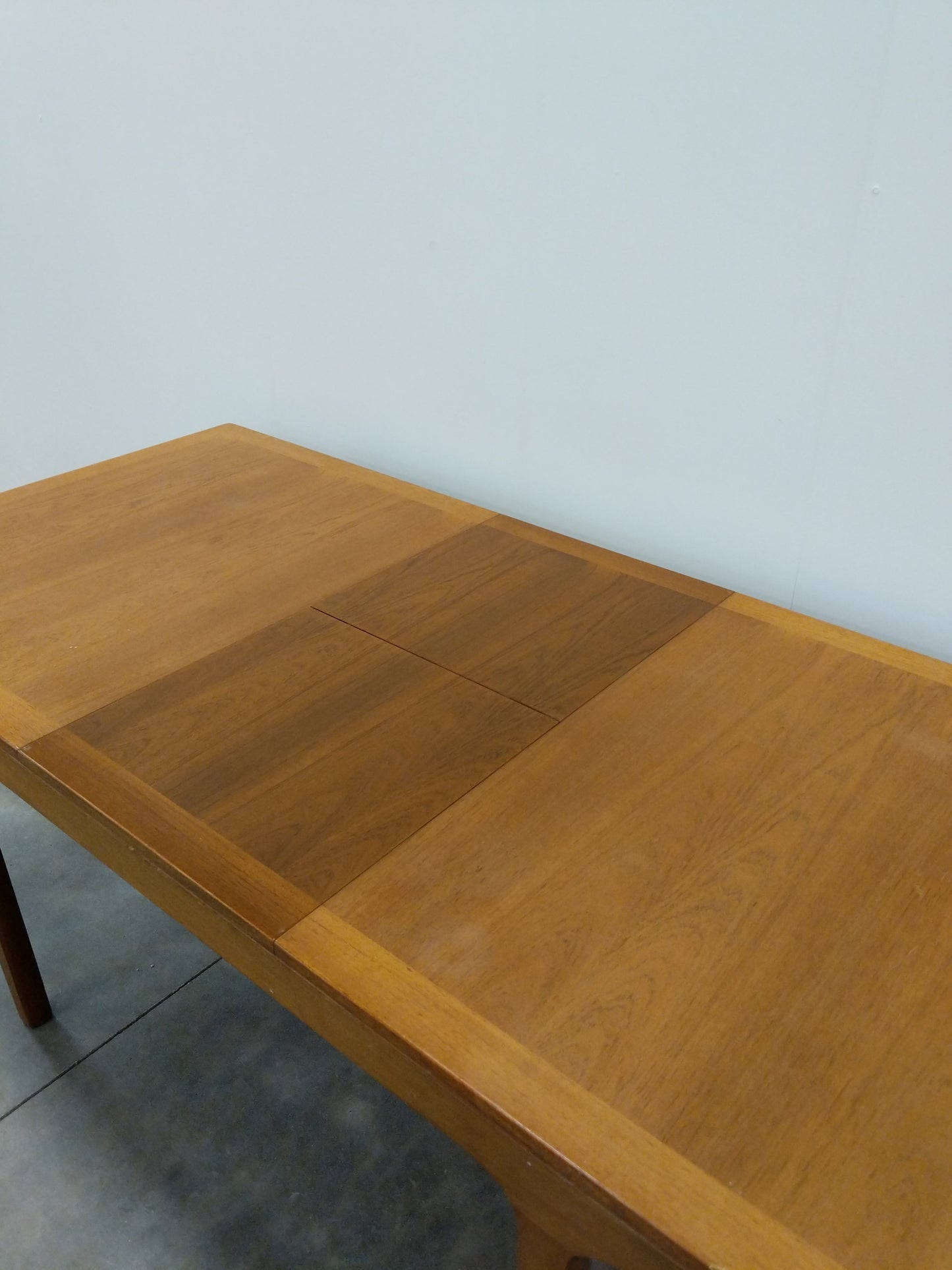 Vintage Mid Century Modern Teak Extendable Dining Table by Nathan