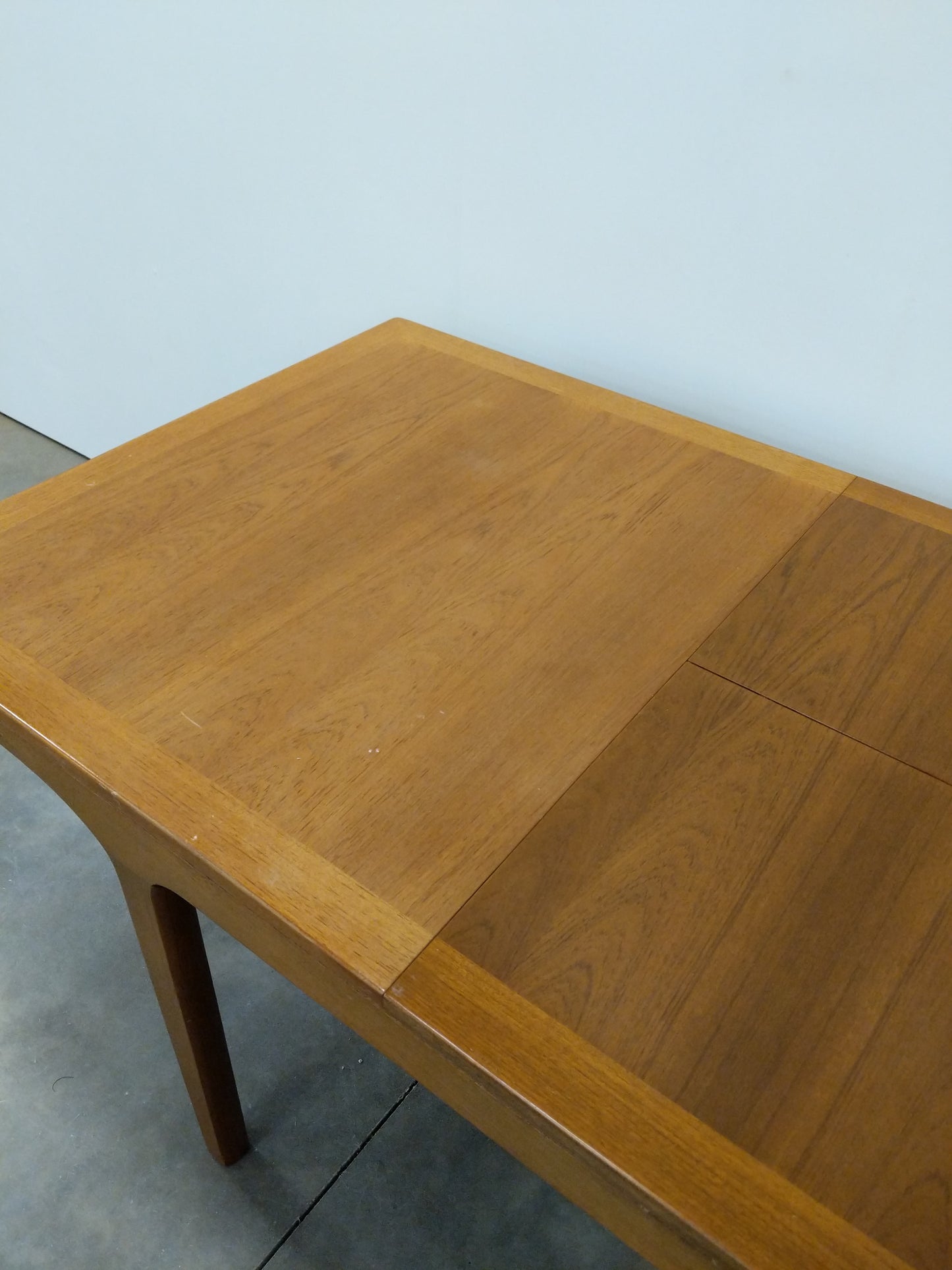 Vintage Mid Century Modern Teak Extendable Dining Table by Nathan