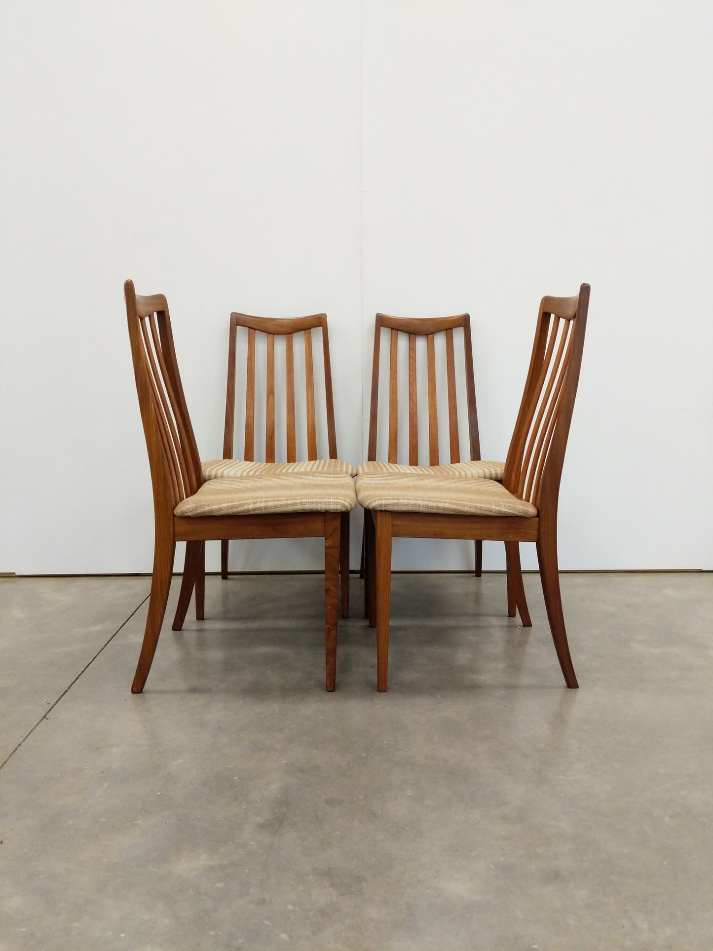 Set of 4 Vintage Mid Century Modern Dining Chairs by G Plan