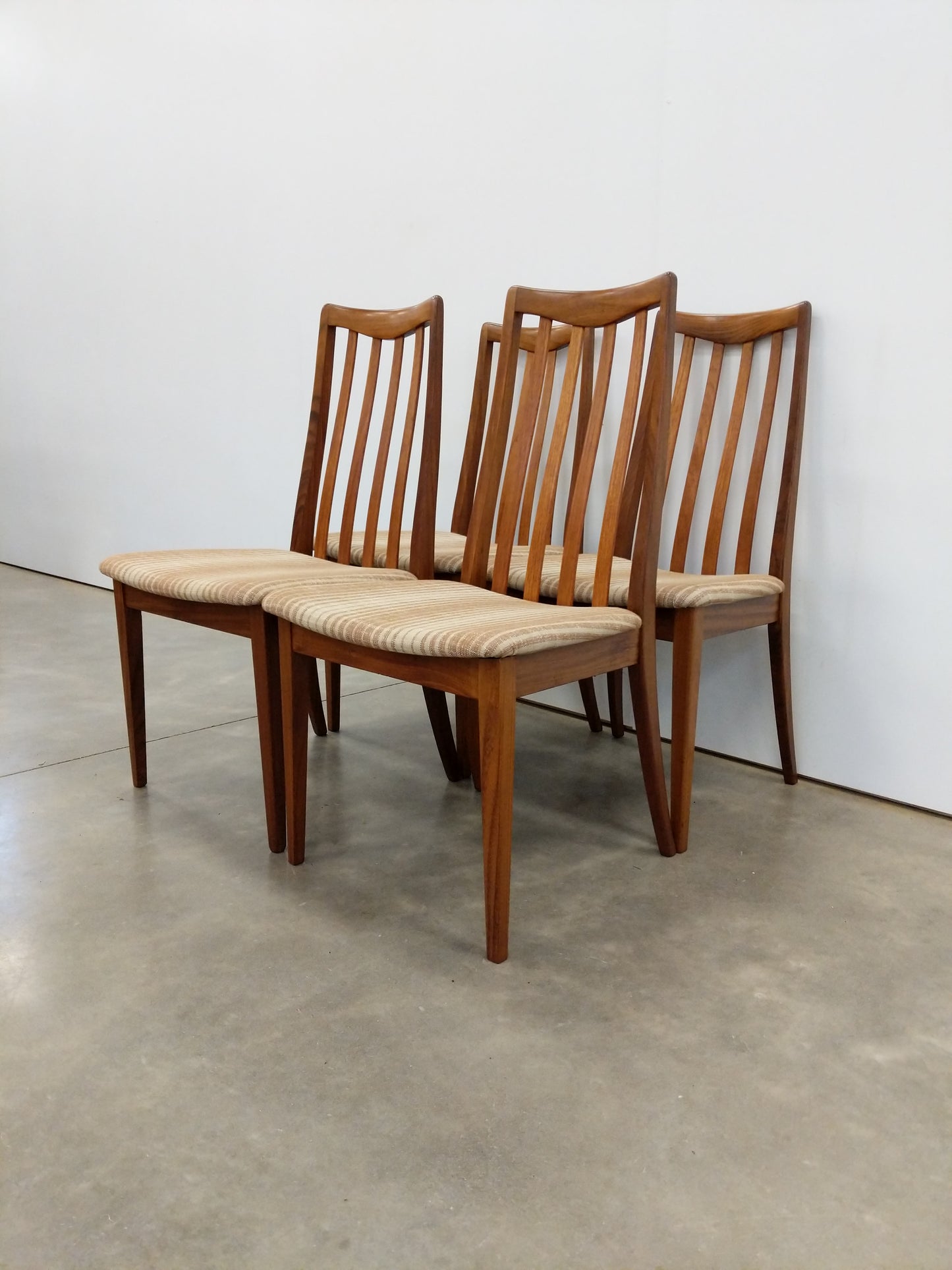 Set of 4 Vintage Mid Century Modern Dining Chairs by G Plan