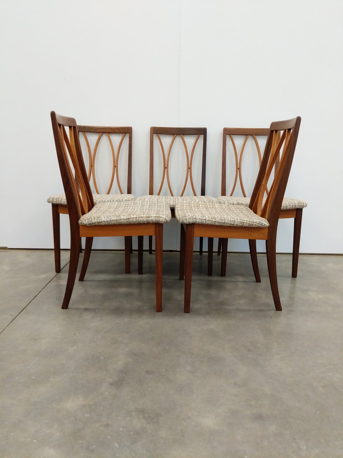Set of 5 Vintage Mid Century Modern Dining Chairs by G Plan