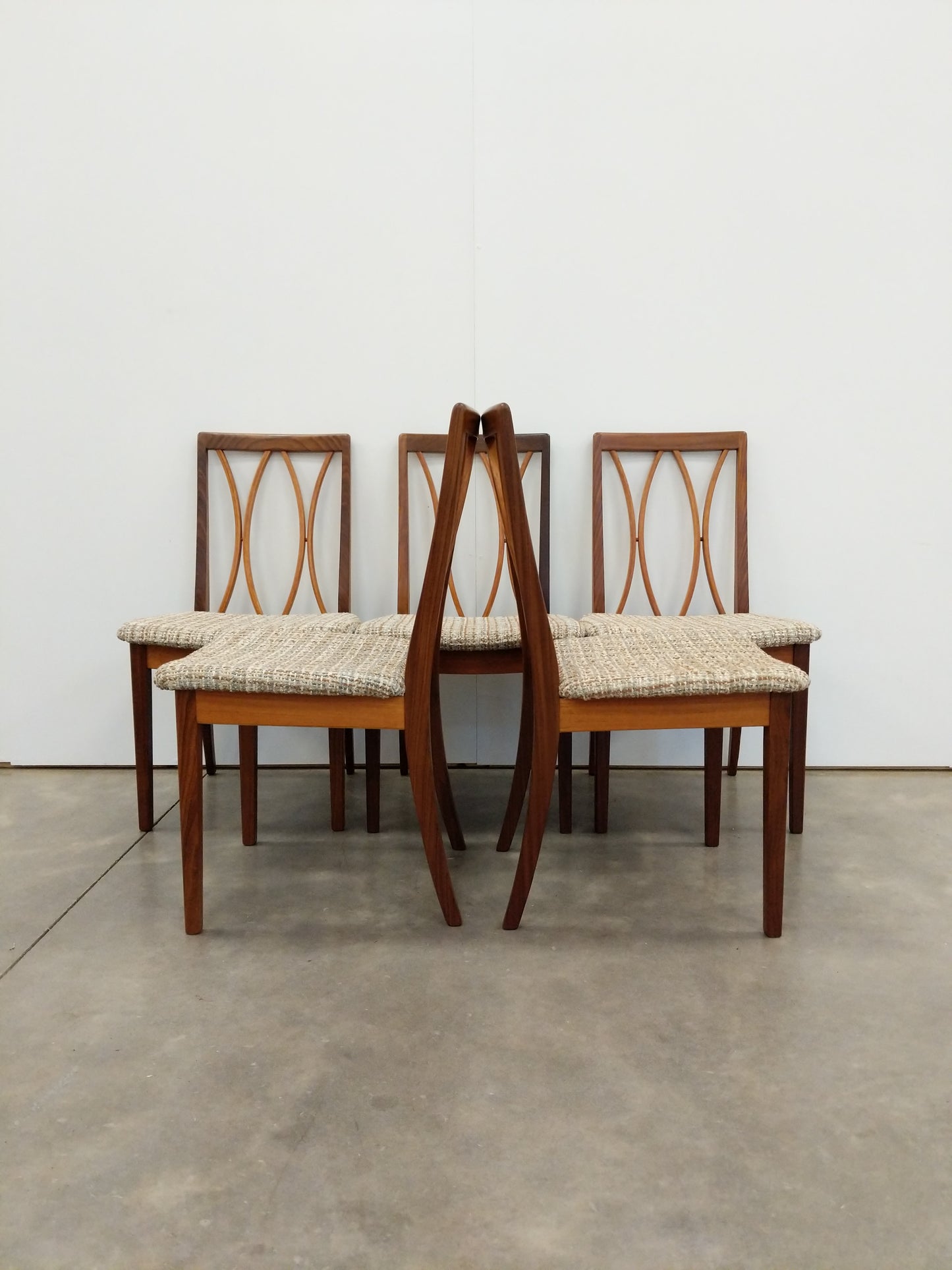 Set of 5 Vintage Mid Century Modern Dining Chairs by G Plan