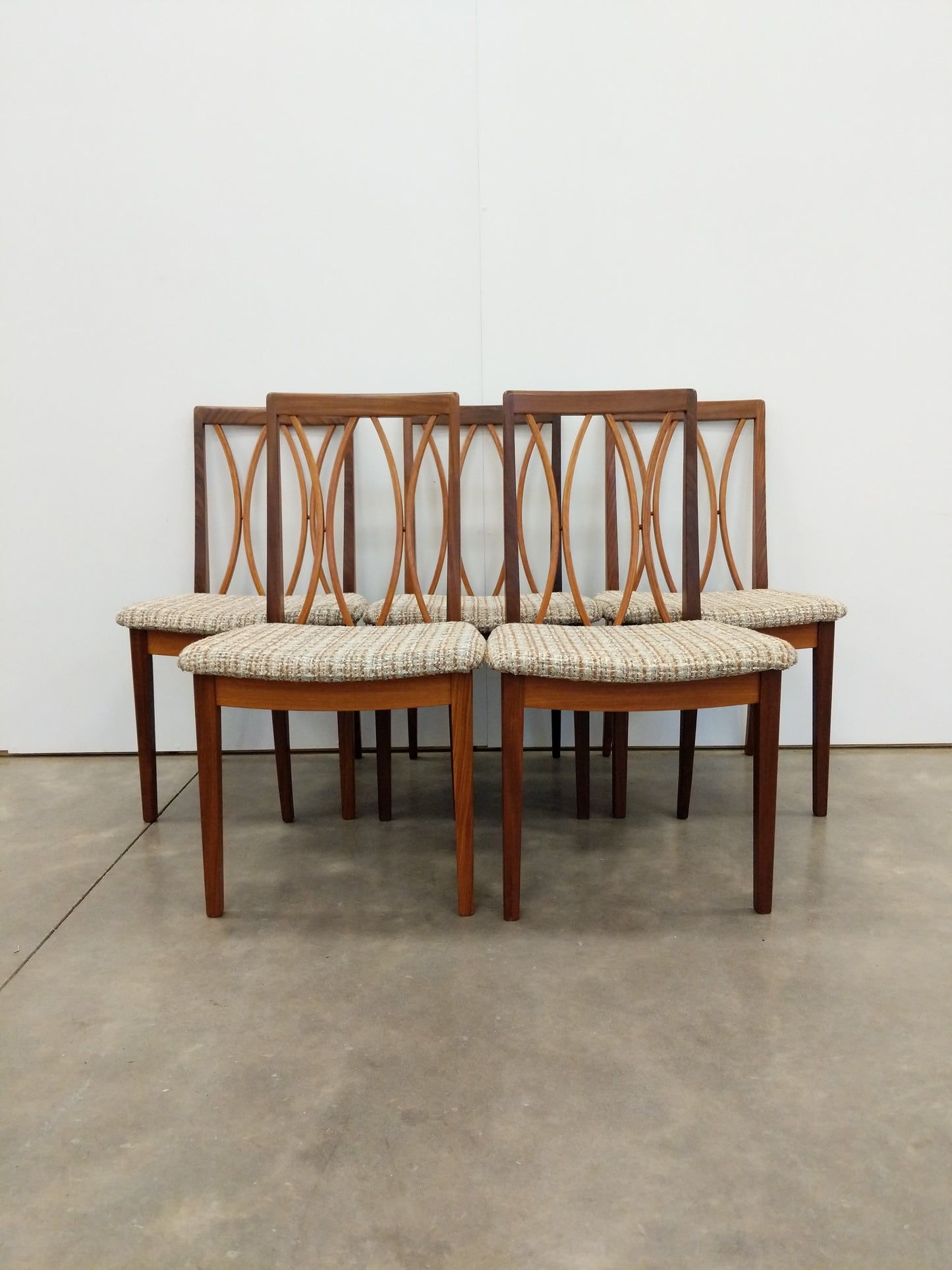 Set of 5 Vintage Mid Century Modern Dining Chairs by G Plan