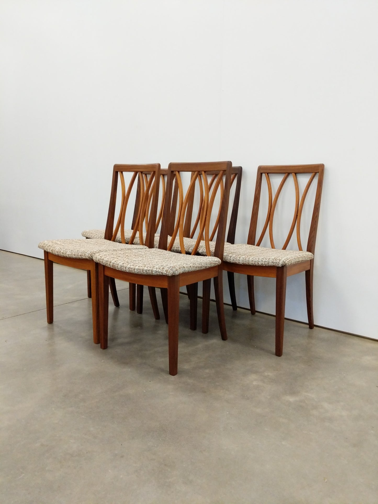 Set of 5 Vintage Mid Century Modern Dining Chairs by G Plan