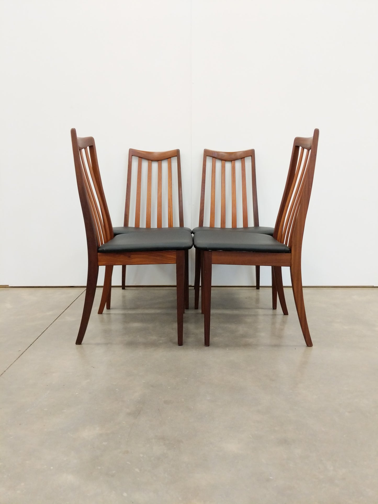 Set of 4 Vintage Mid Century Modern Dining Chairs by G Plan