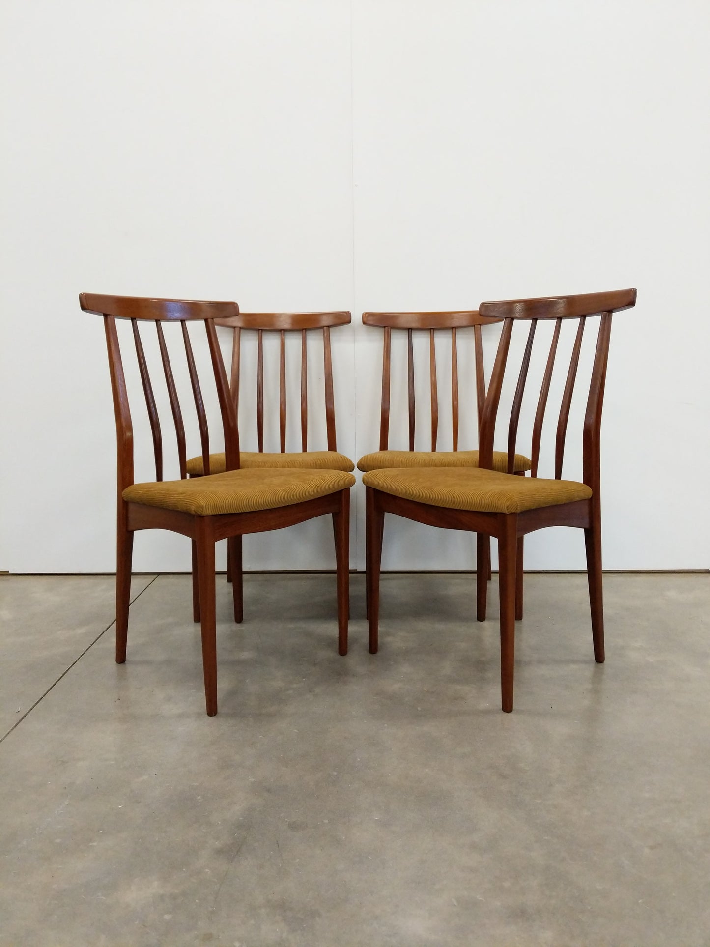 Set of 4 Vintage Mid Century Modern Dining Chairs by Younger