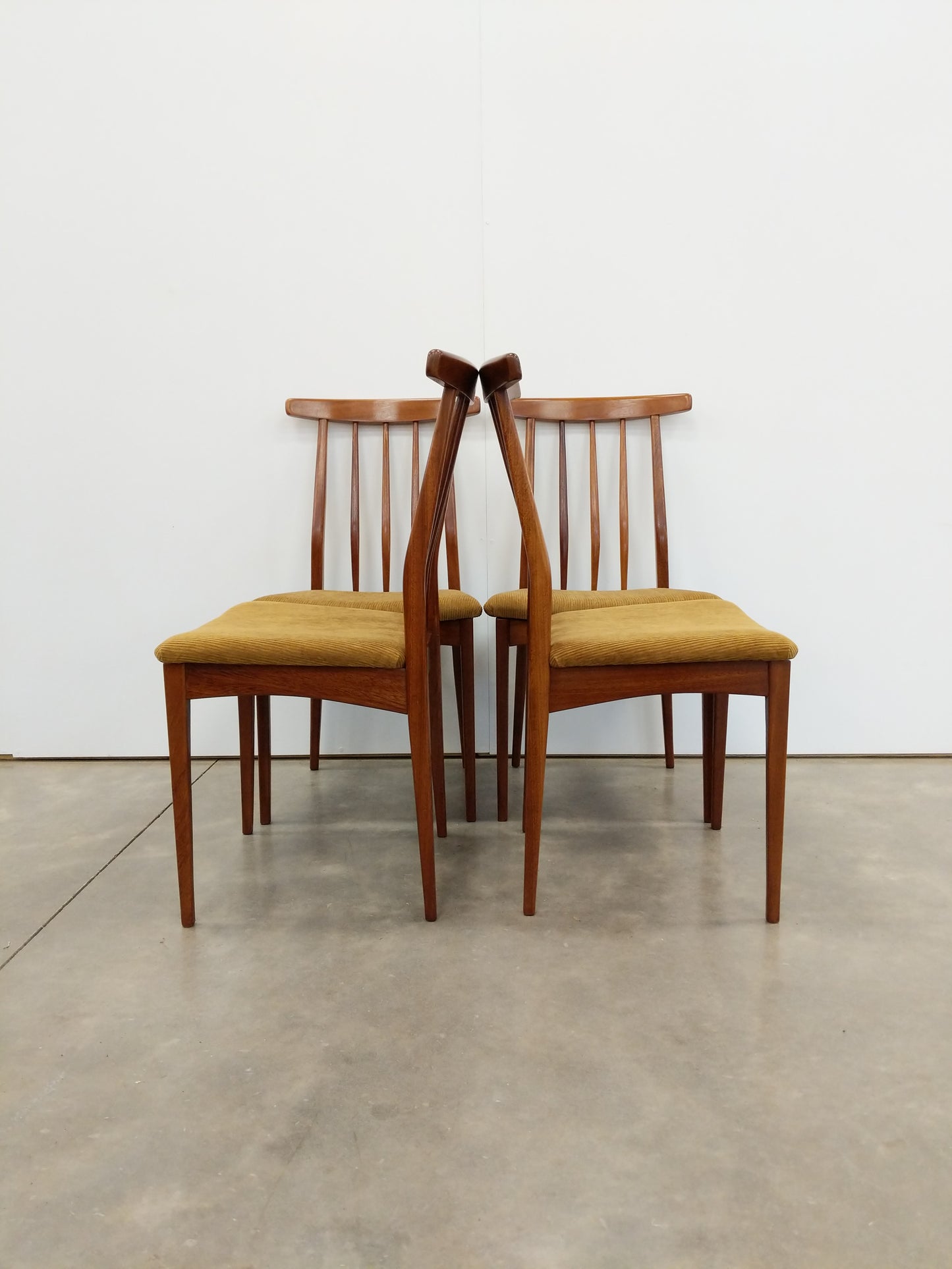 Set of 4 Vintage Mid Century Modern Dining Chairs by Younger