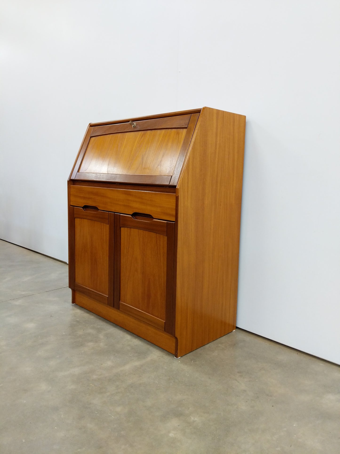 Vintage Mid Century Modern Teak Secretary Desk by Jentique