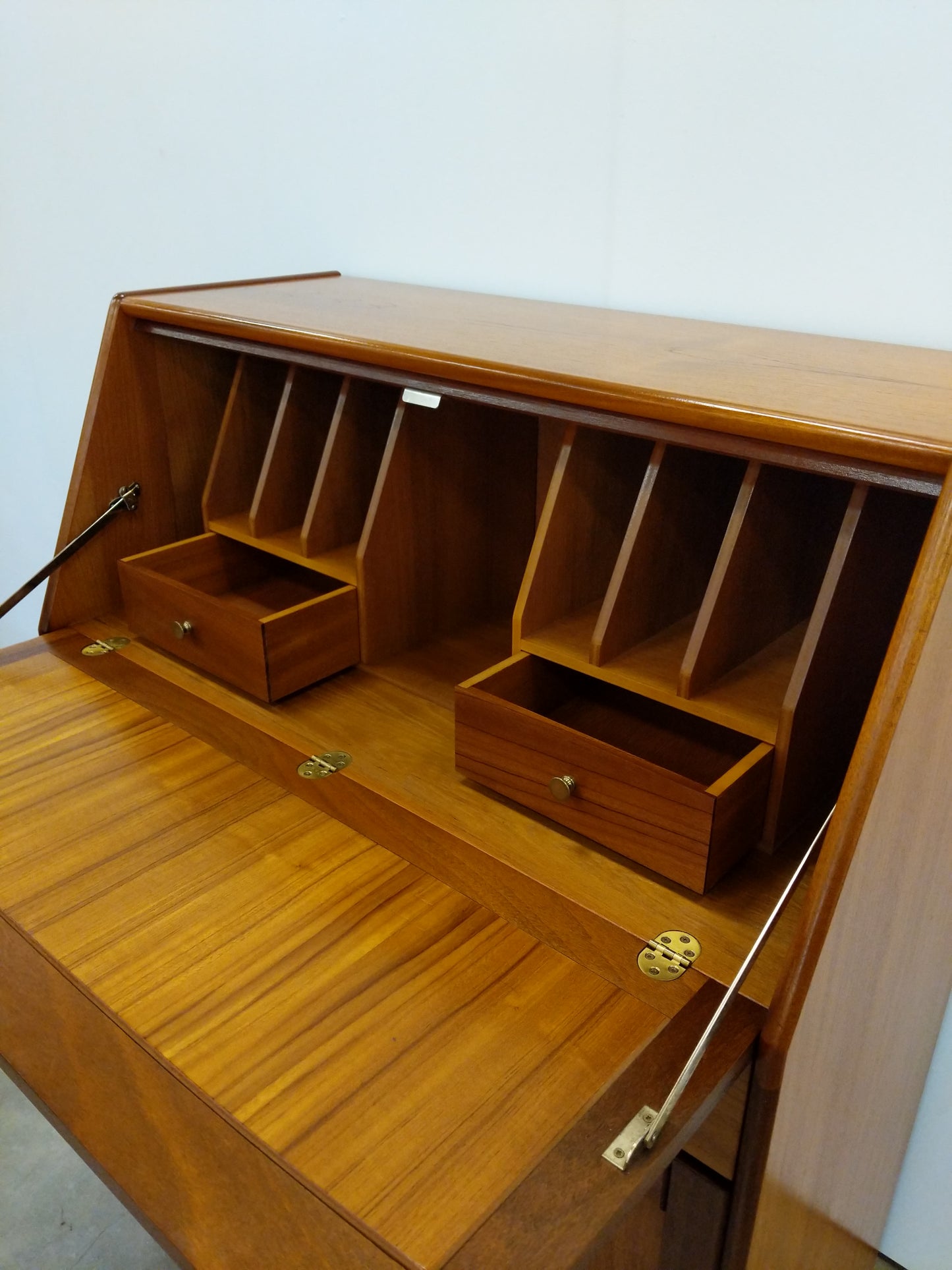 Vintage Mid Century Modern Teak Secretary Desk by Jentique