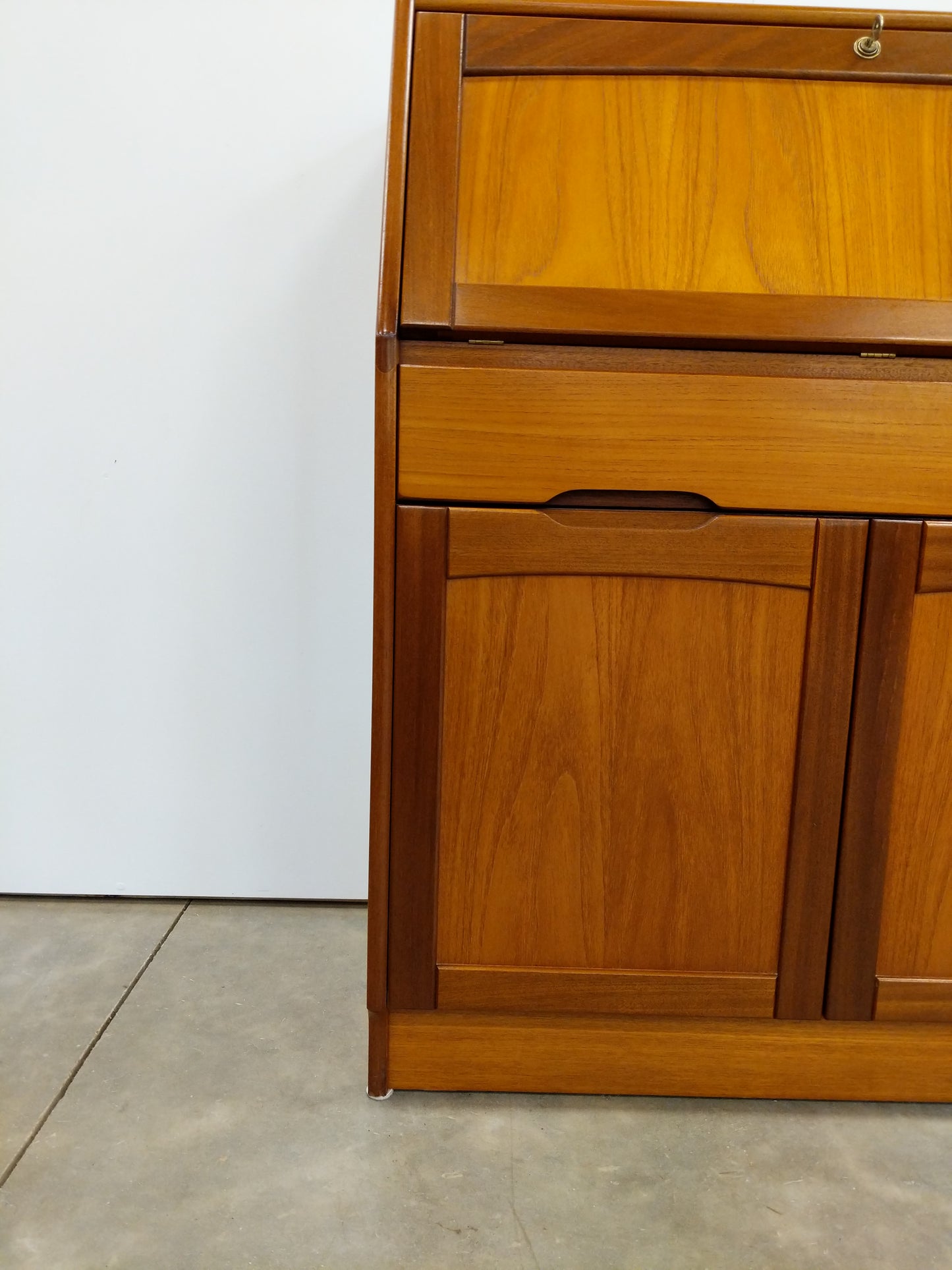 Vintage Mid Century Modern Teak Secretary Desk by Jentique