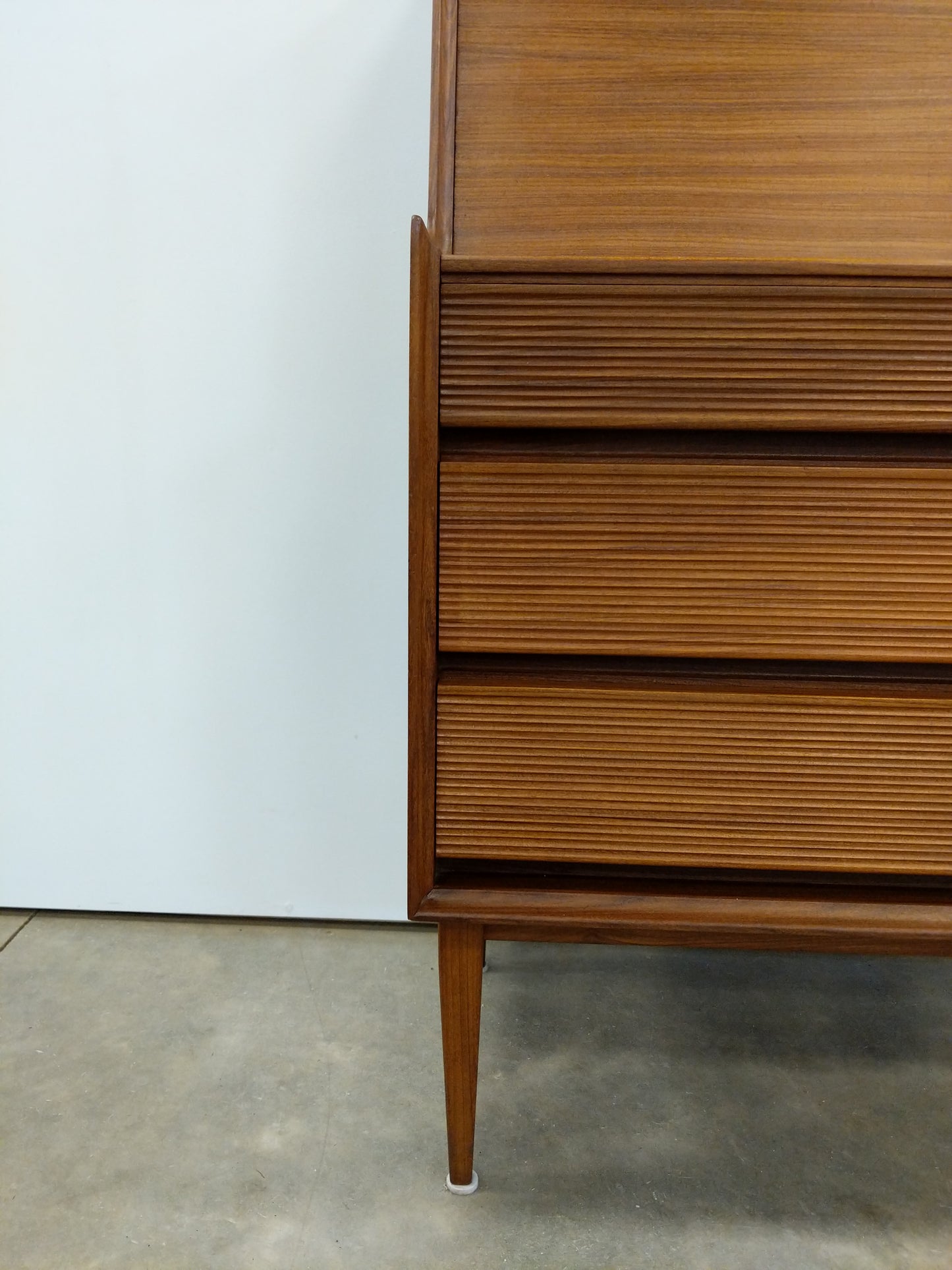Vintage Mid Century Modern Teak Secretary Desk by Richard Hornby