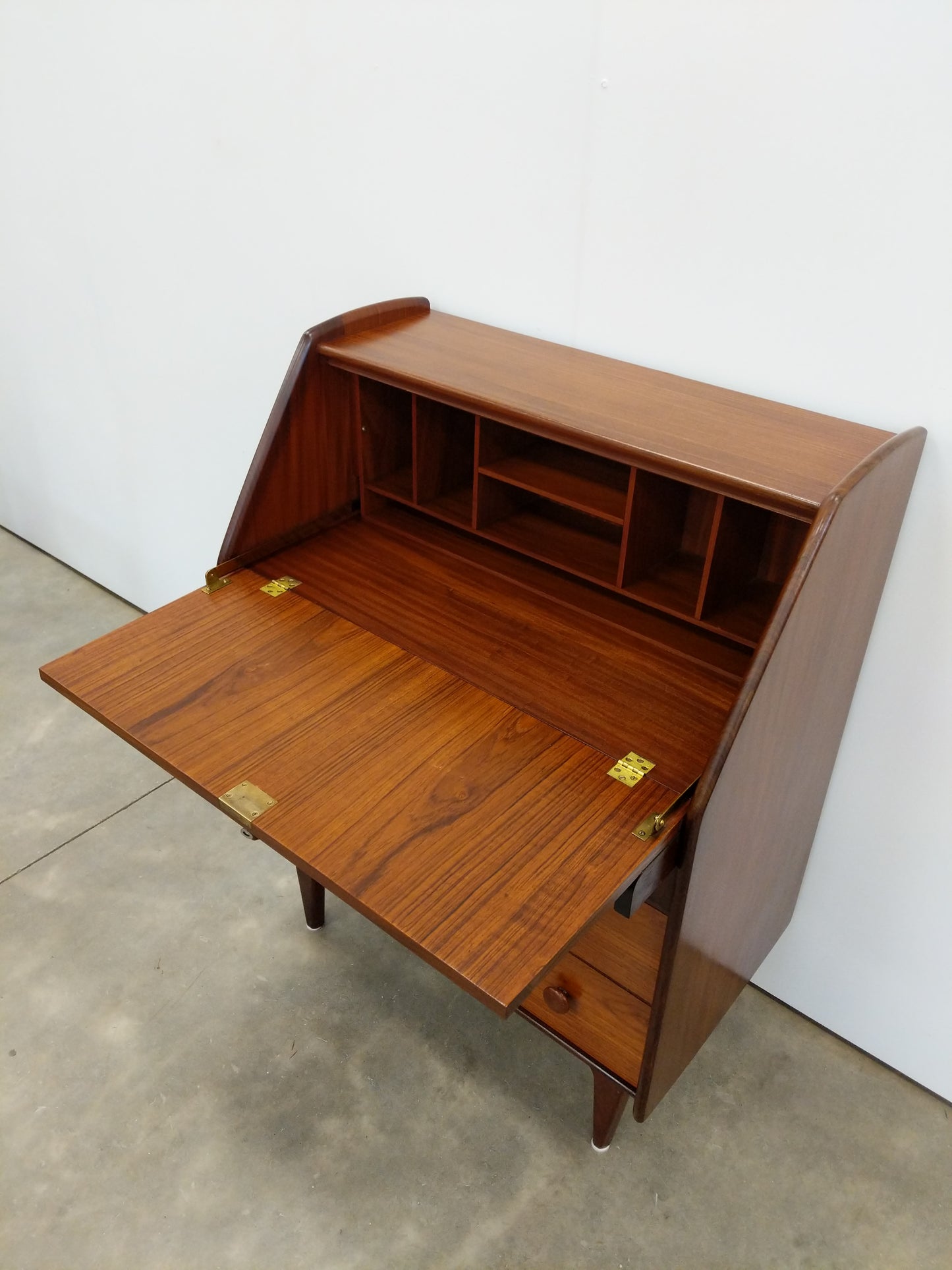 RESERVED - Vintage Mid Century Modern Teak Secretary Desk by A. Younger