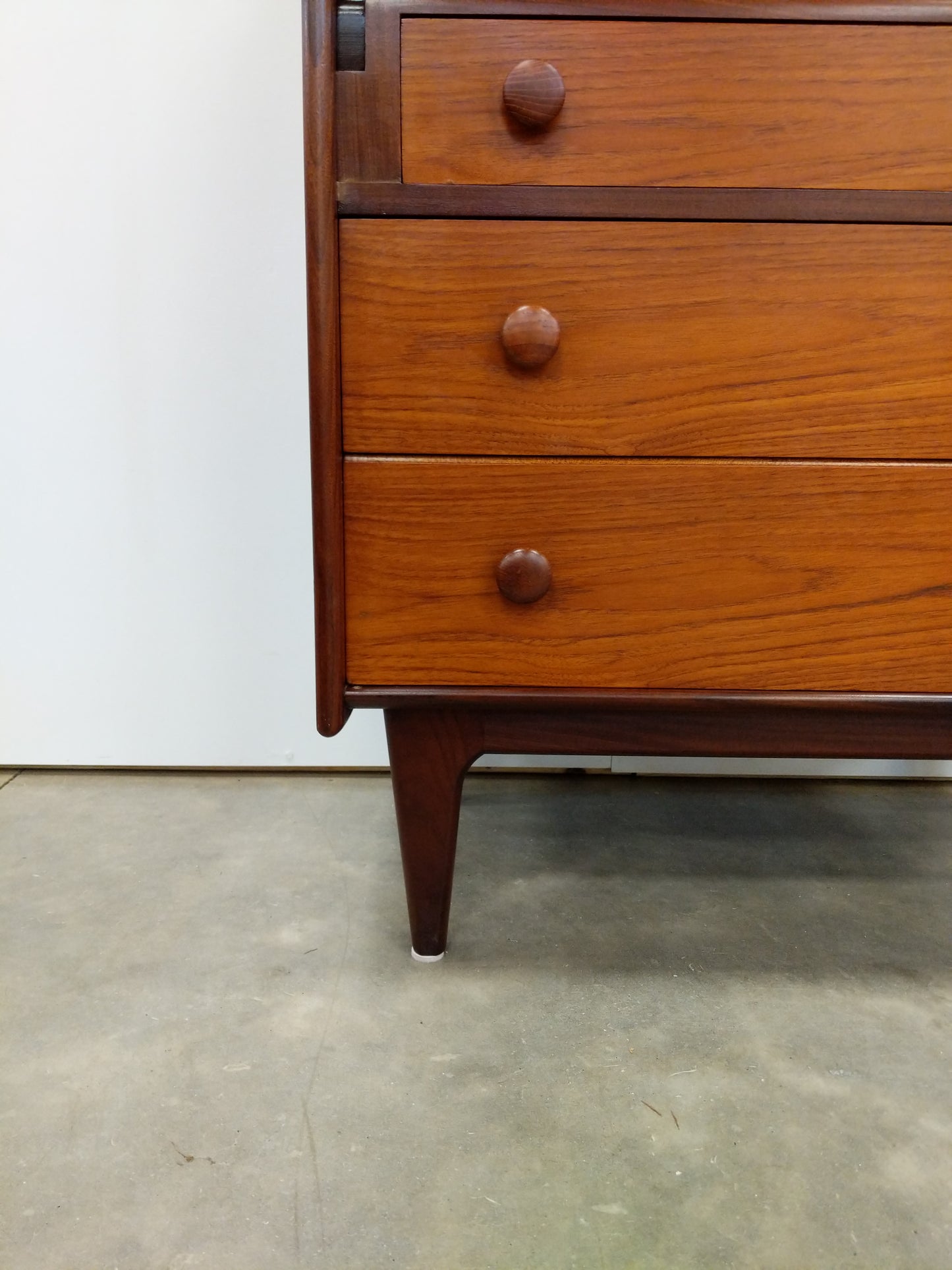 RESERVED - Vintage Mid Century Modern Teak Secretary Desk by A. Younger