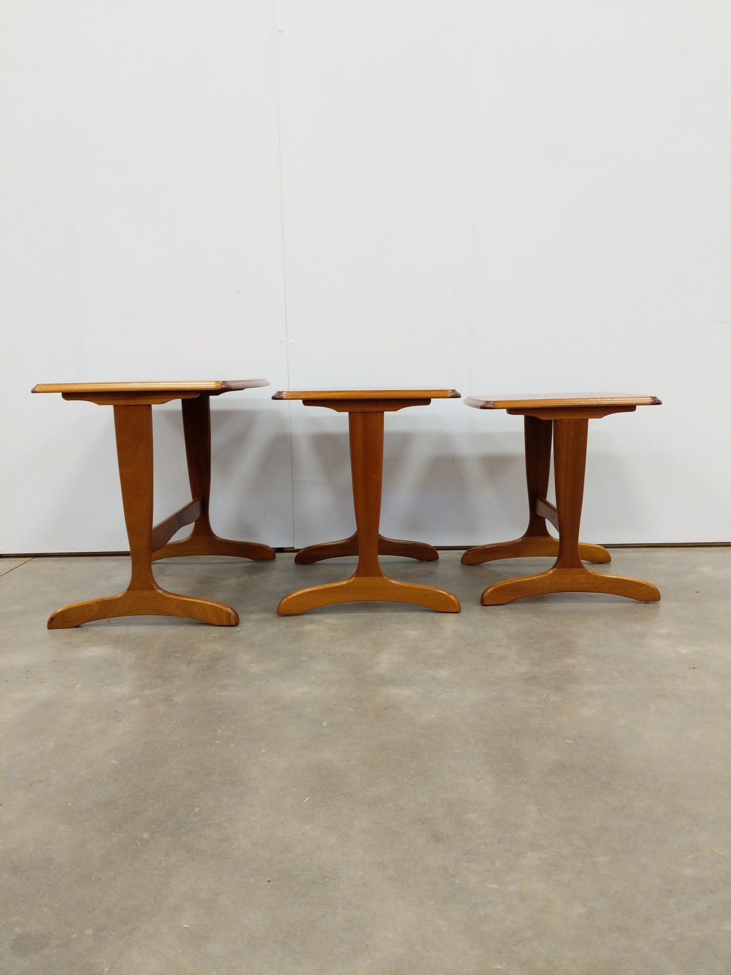 Set of Vintage Mid Century Modern Teak Nesting Tables