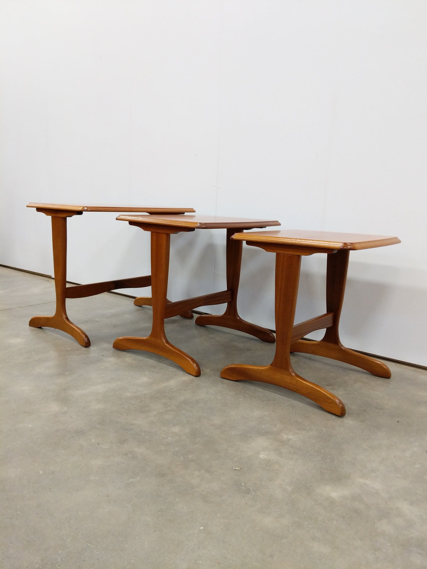 Set of Vintage Mid Century Modern Teak Nesting Tables