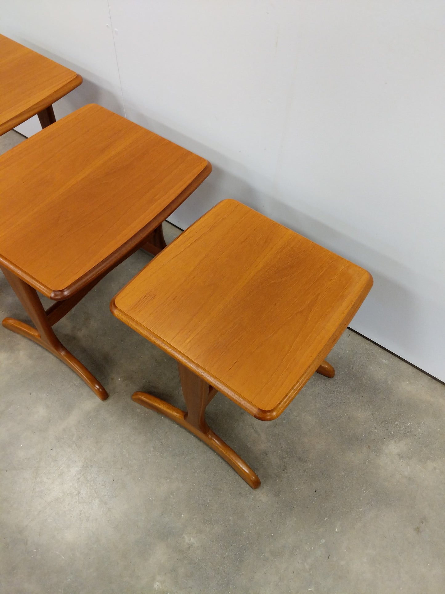 Set of Vintage Mid Century Modern Teak Nesting Tables