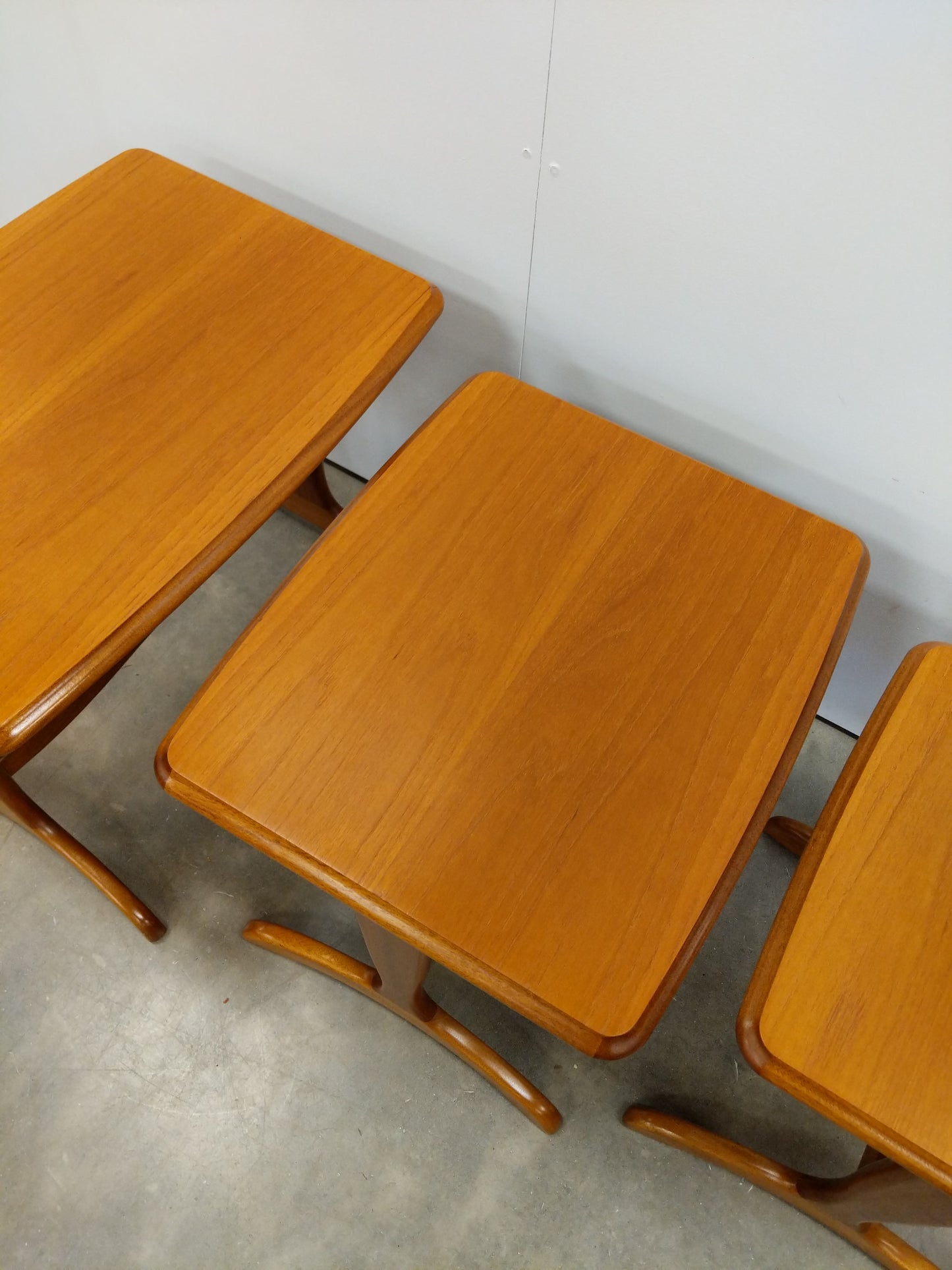 Set of Vintage Mid Century Modern Teak Nesting Tables