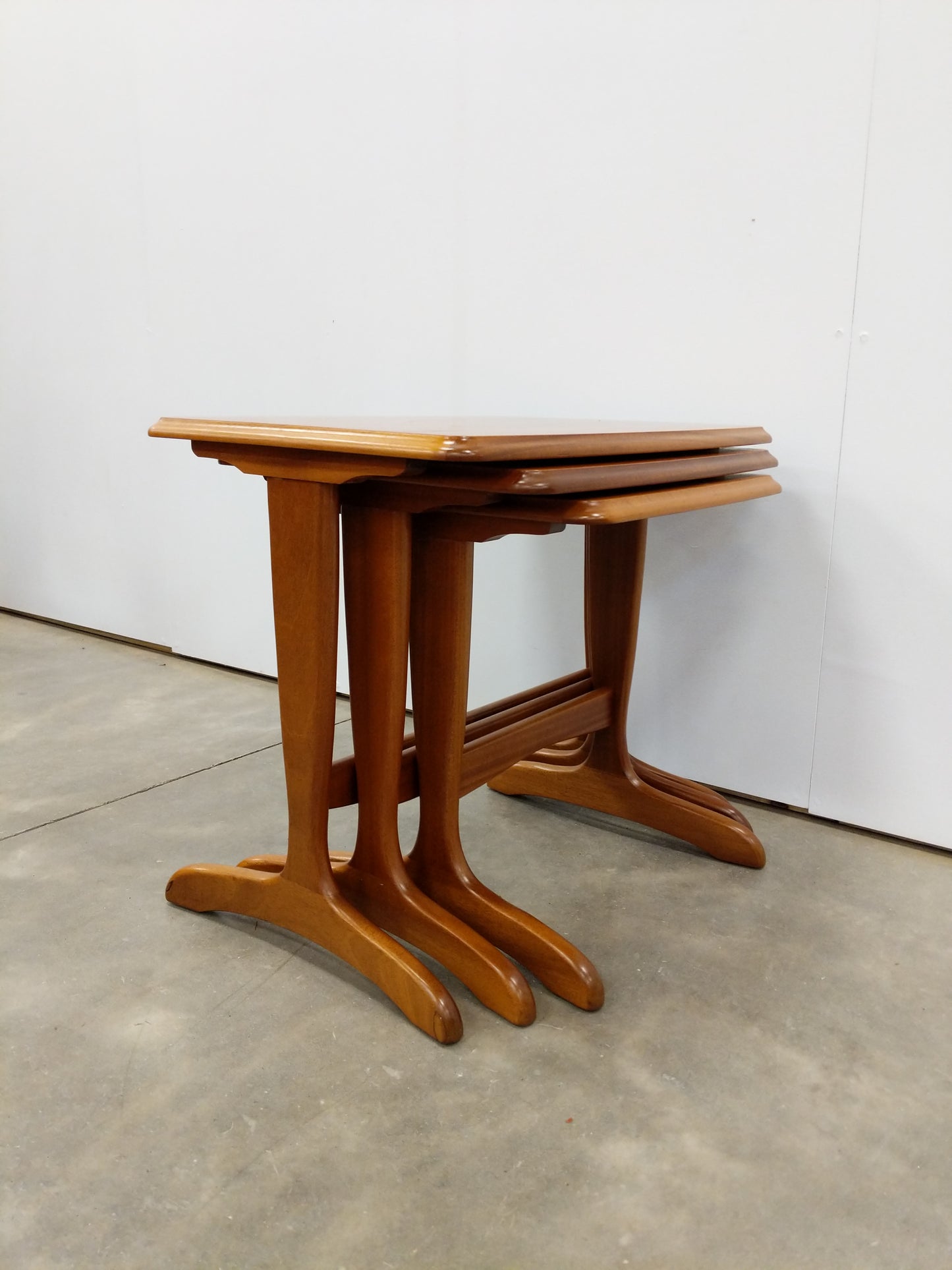 Set of Vintage Mid Century Modern Teak Nesting Tables