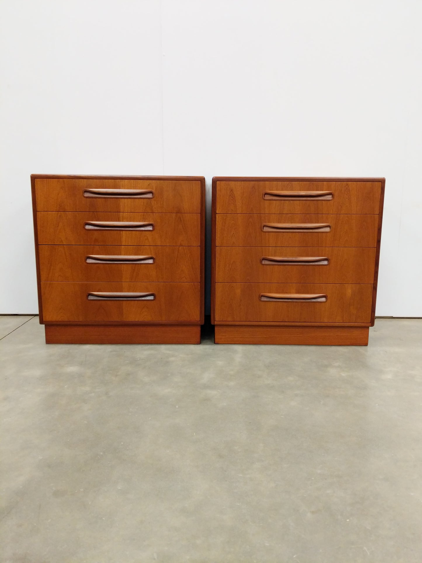 Pair of Vintage Mid Century Modern Teak Low Dressers by G Plan
