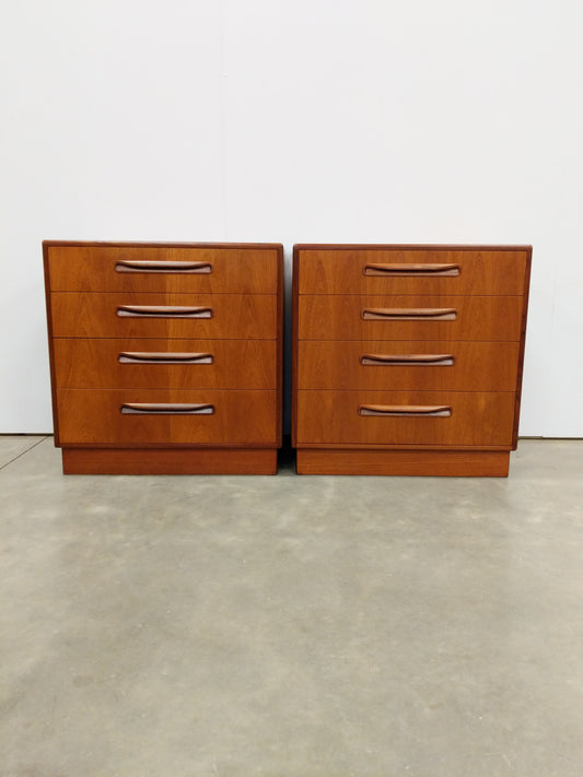Pair of Vintage Mid Century Modern Teak Low Dressers by G Plan