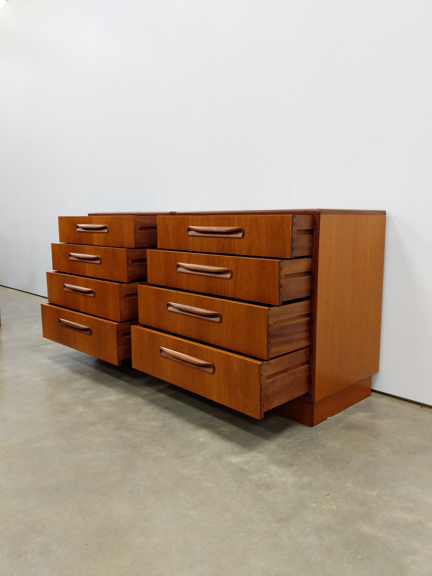 Pair of Vintage Mid Century Modern Teak Low Dressers by G Plan