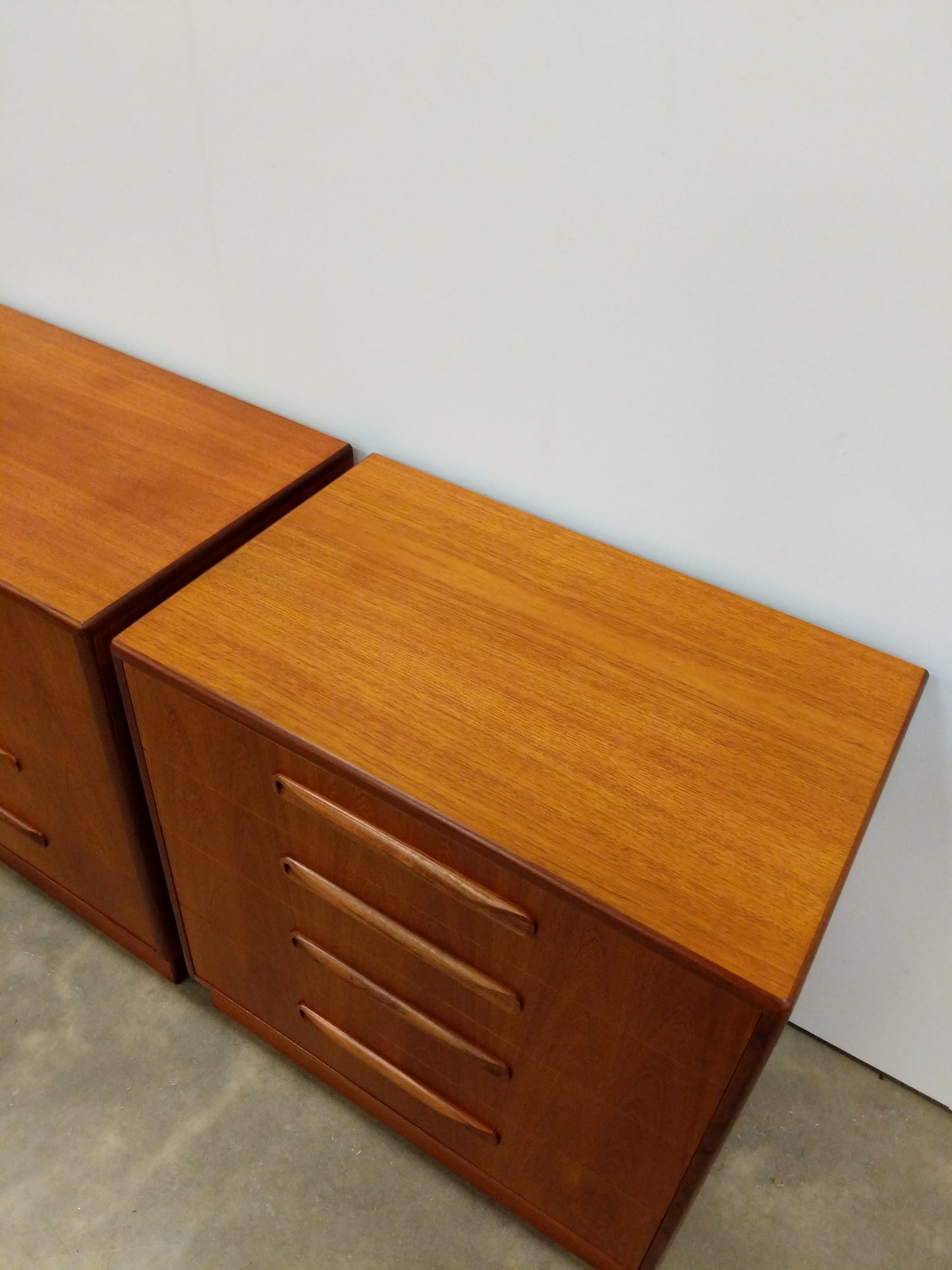 Pair of Vintage Mid Century Modern Teak Low Dressers by G Plan