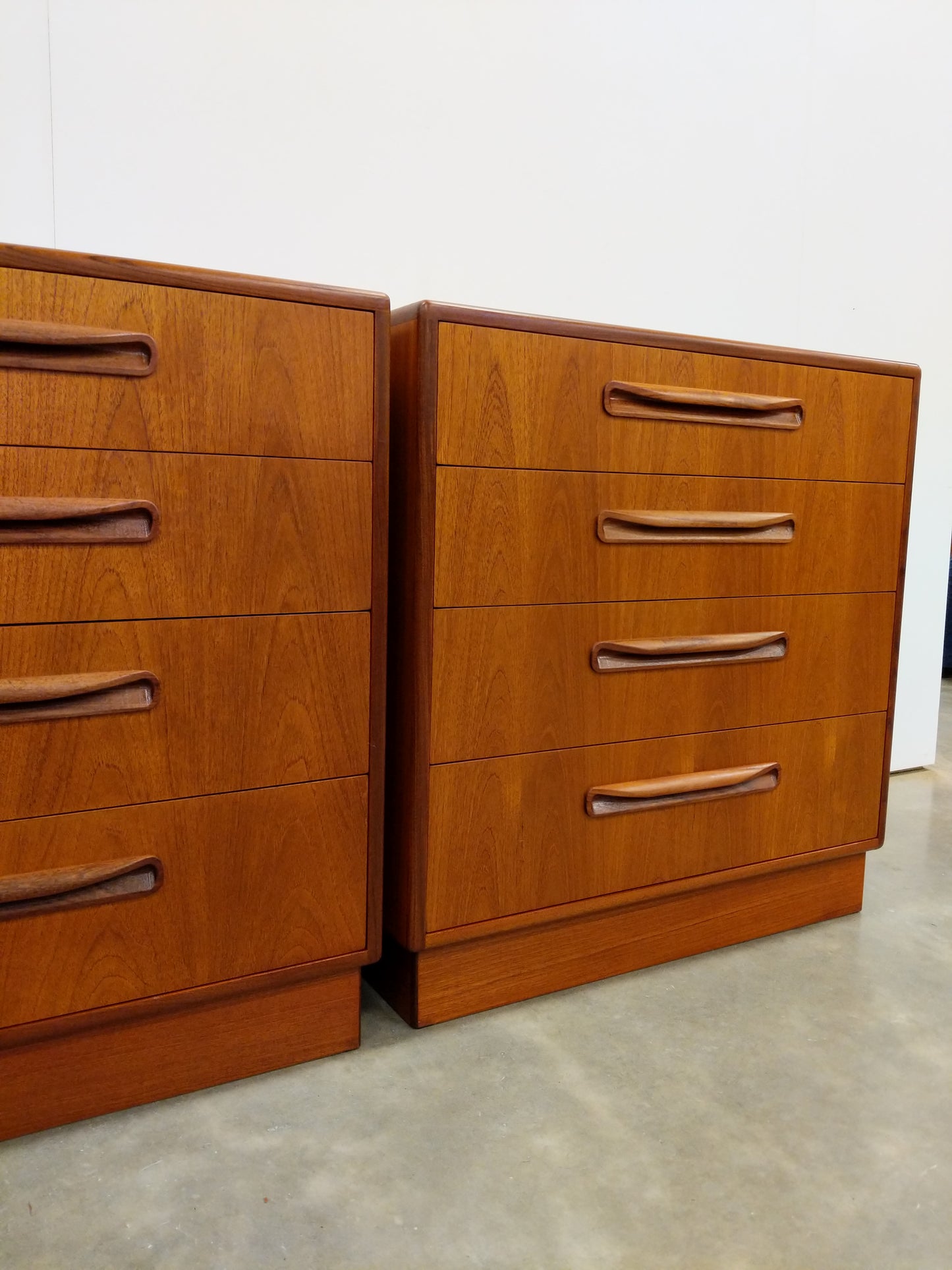 Pair of Vintage Mid Century Modern Teak Low Dressers by G Plan