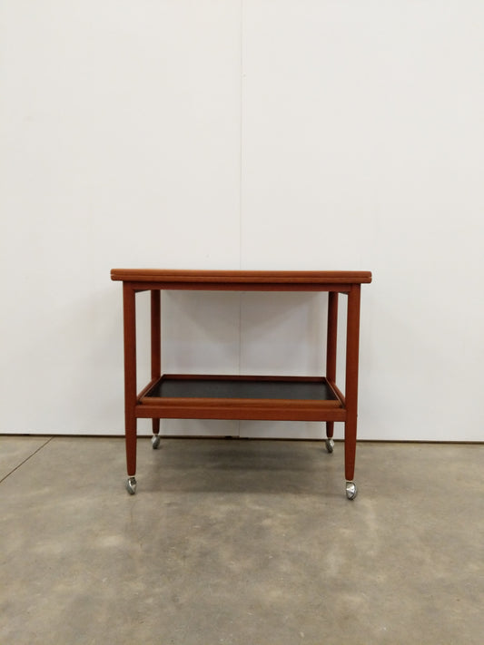 Vintage Danish Modern Teak Expandable Trolley Table