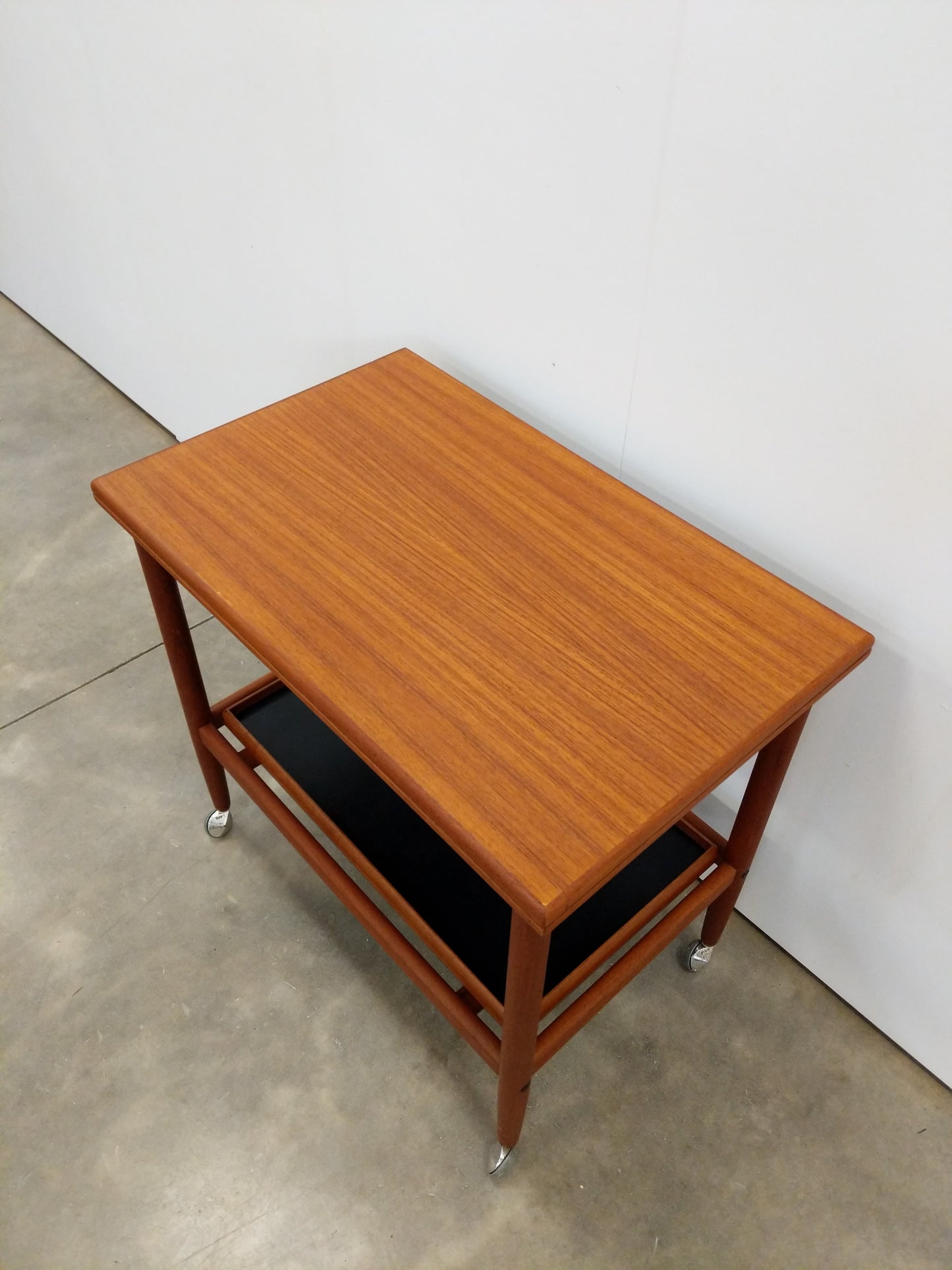 Vintage Danish Modern Teak Expandable Trolley Table